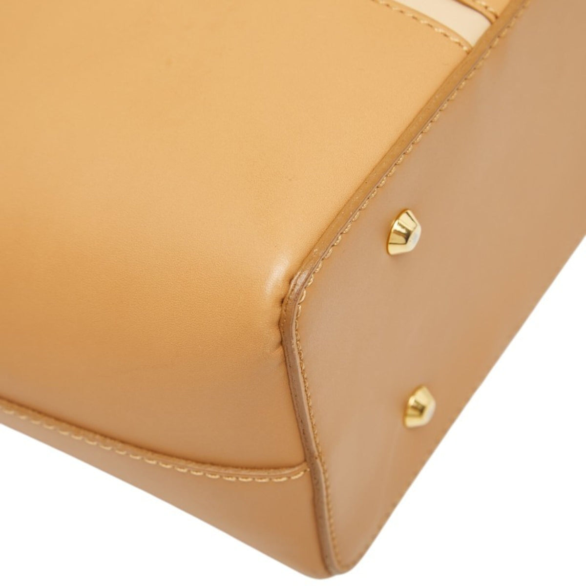 Burberry Beige Leather Handbag Tote Bag (Pre-Owned)