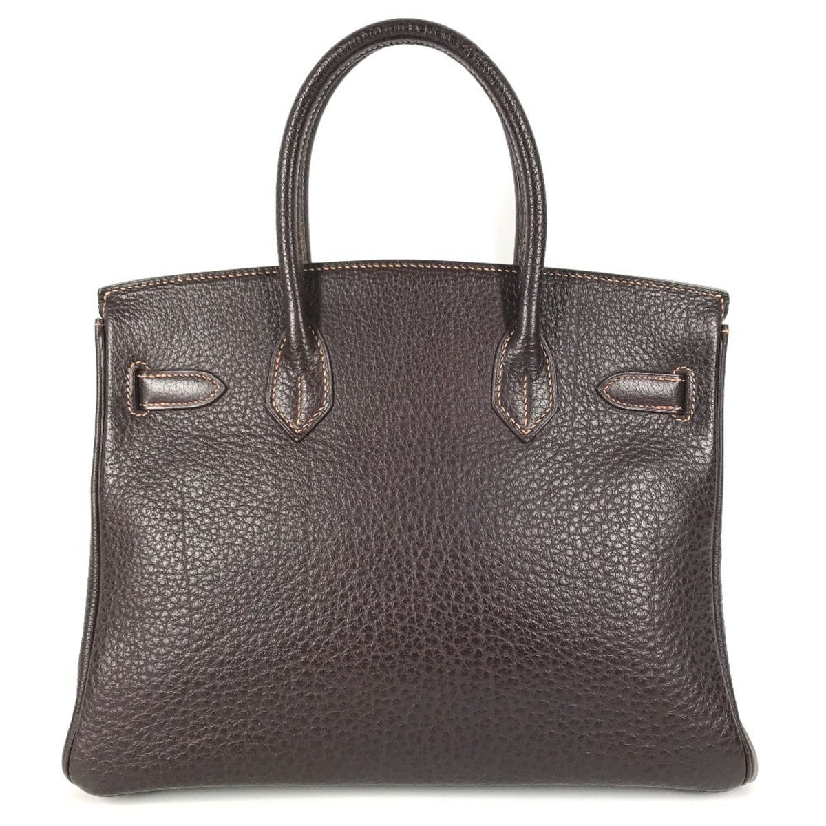 Hermes Brown Havane Fjord Leather Handbag Tote Bag (Pre-Owned)