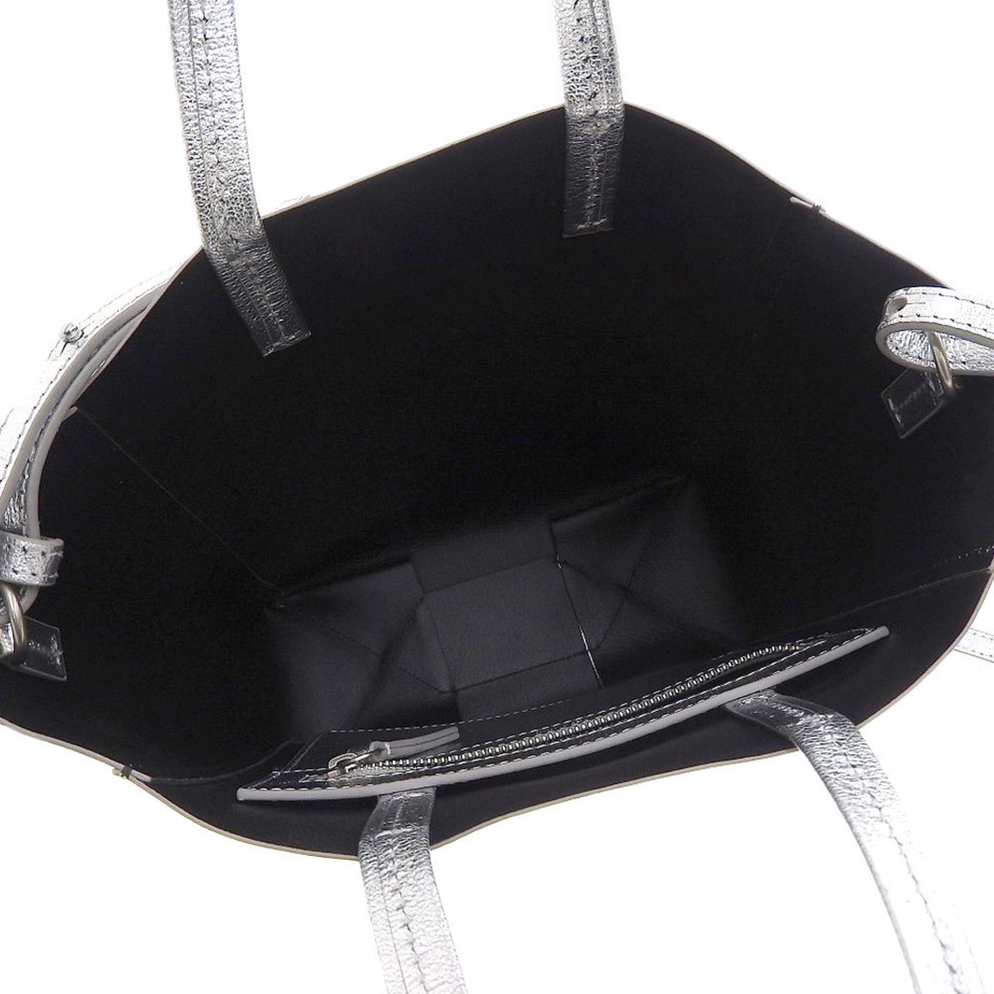 Celine Silver Leather Handbag Shoulder Bag (Pre-Owned)