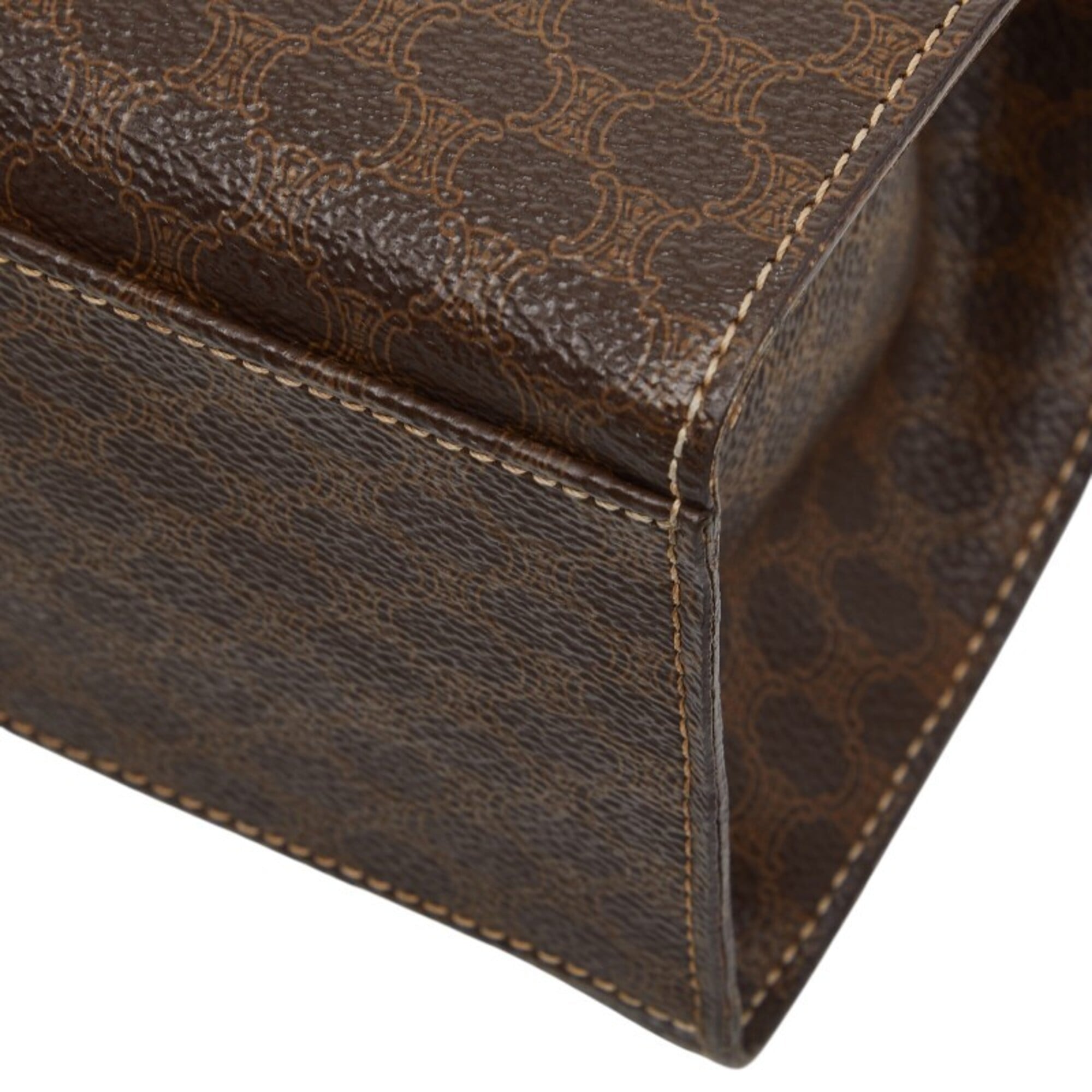 Celine Brown Pvc Leather Handbag (Pre-Owned)
