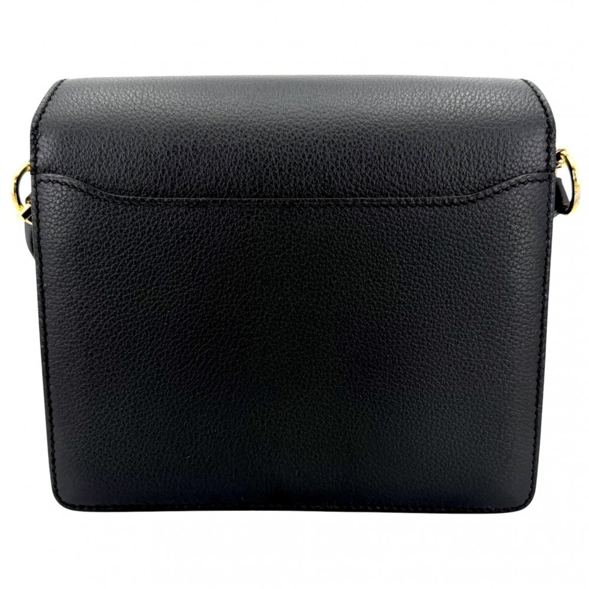 Hermes Black Leather Shoulder Bag (Pre-Owned)