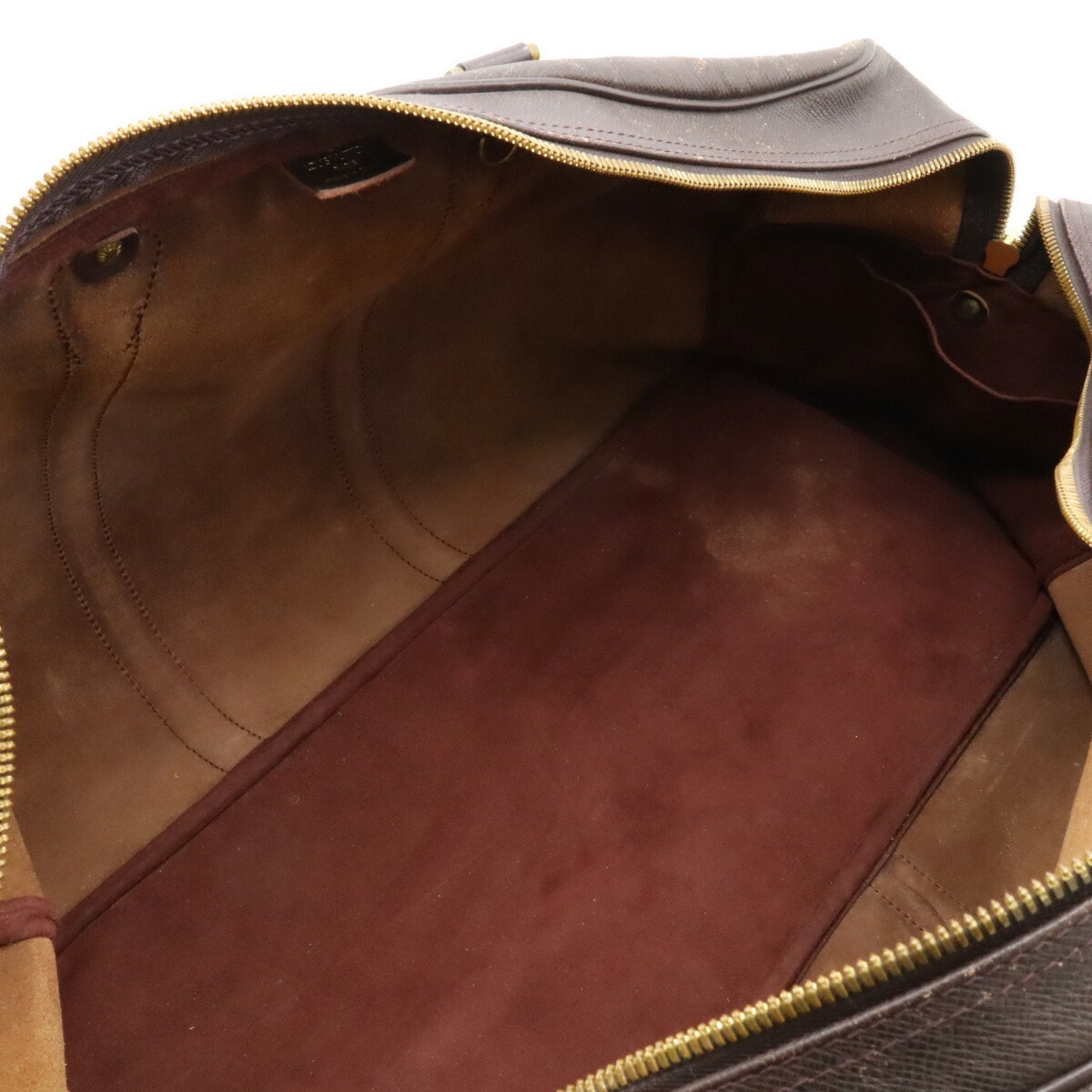 Louis Vuitton Acajou Taiga Leather Boston Bag (Pre-Owned)