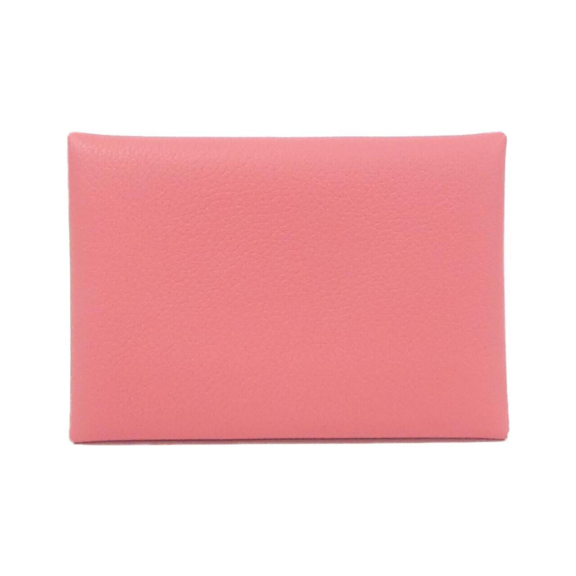 Hermes Pink Rose Azalee Leather Coin Purse/Coin Case (Pre-Owned)