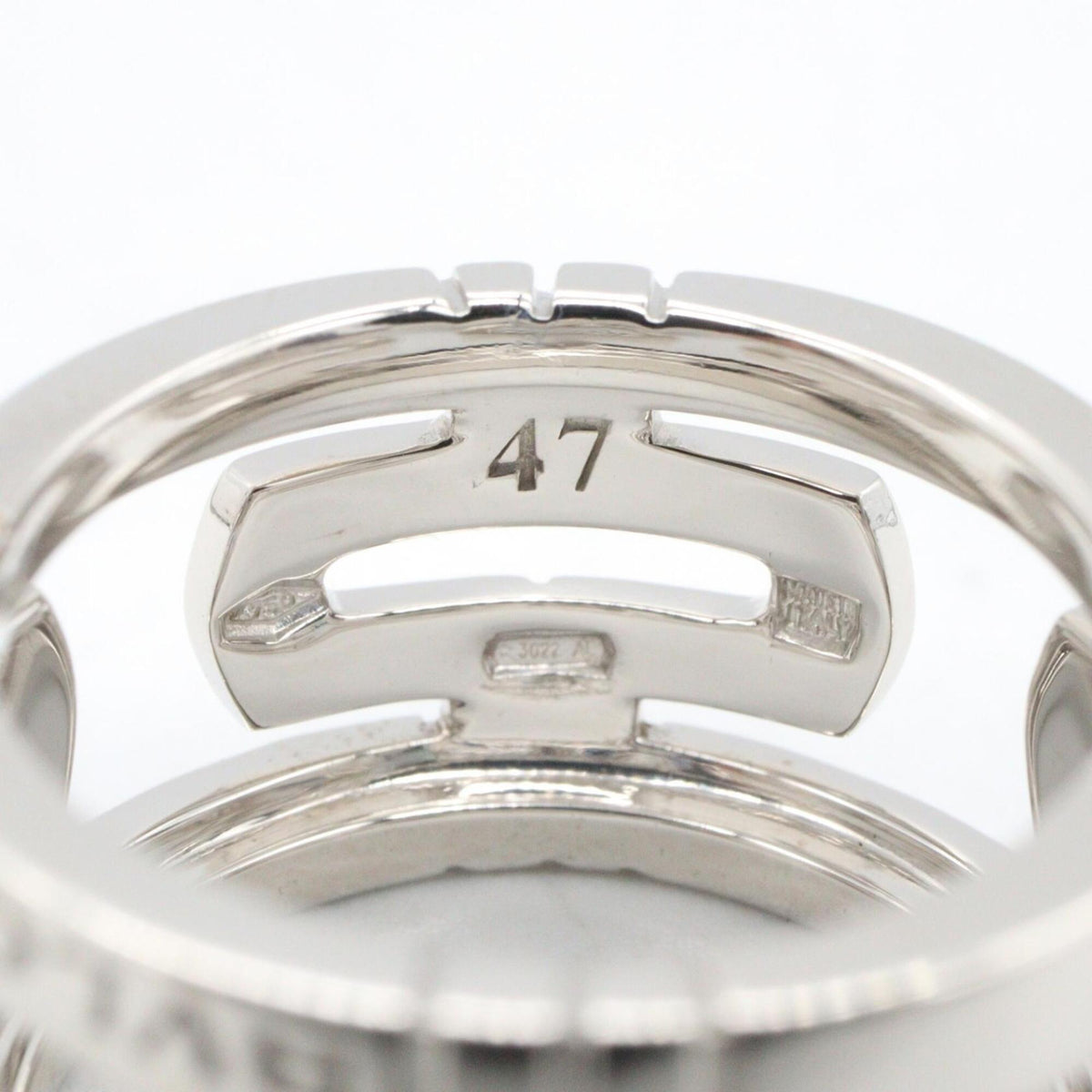 Bvlgari Silver White Gold (18K) Band Ring (Pre-Owned)