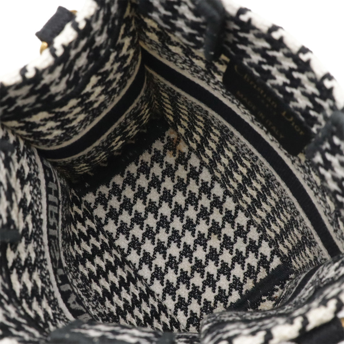 Christian Dior Black White Canvas Shoulder Bag (Pre-Owned)