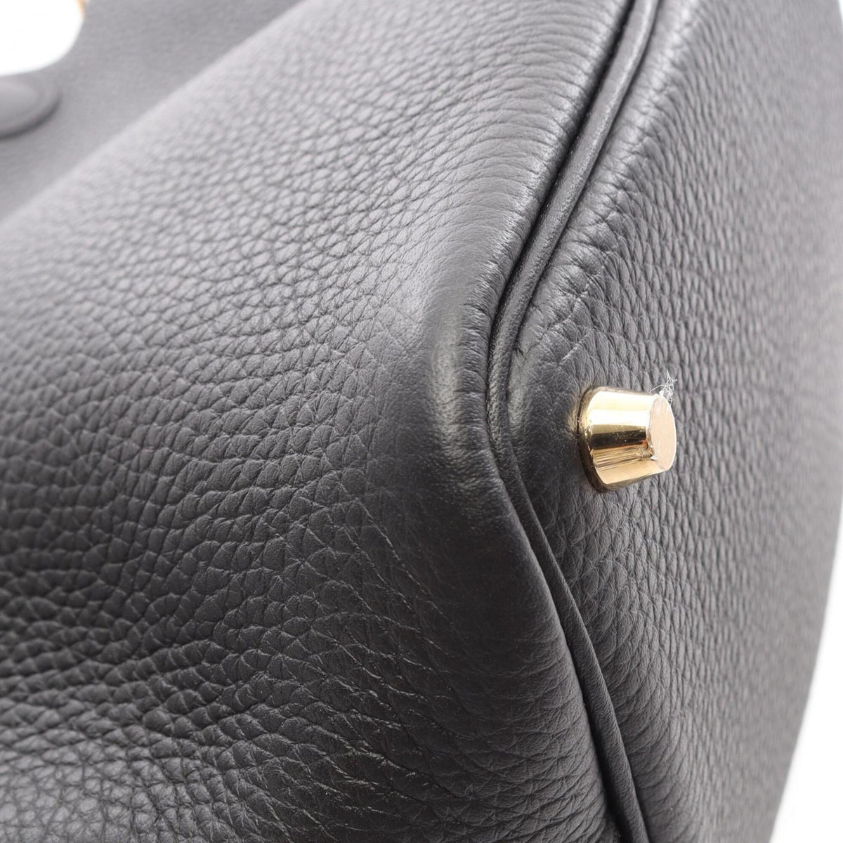 Hermes Black Taurillon Clemence Leather Handbag (Pre-Owned)