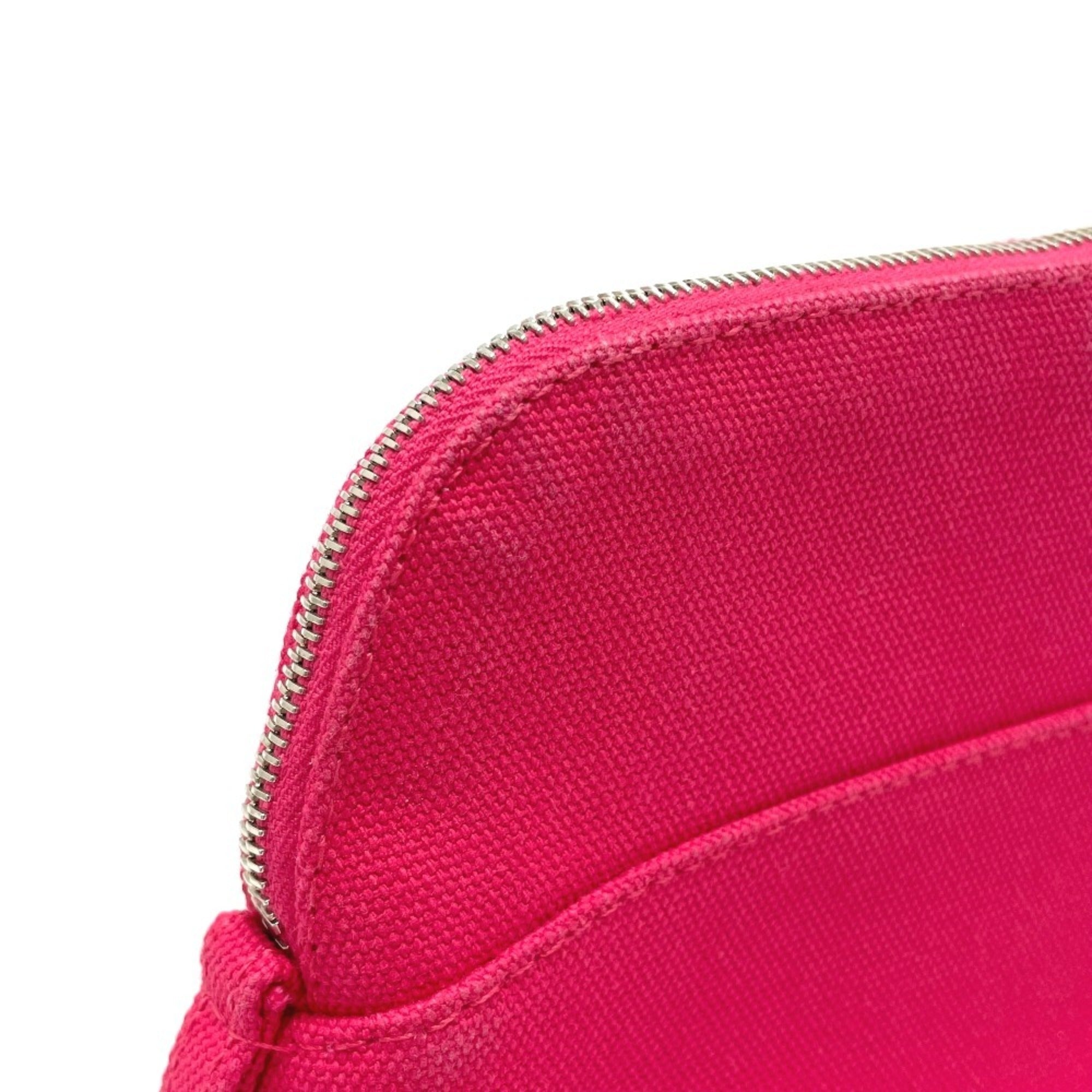Hermes Bolide Pink Canvas Pouch (Pre-Owned)