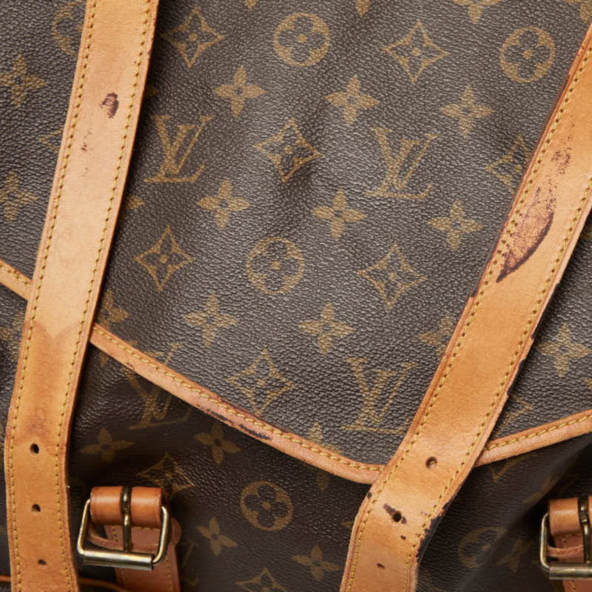 Louis Vuitton Brown Pvc Leather Shoulder Bag (Pre-Owned)