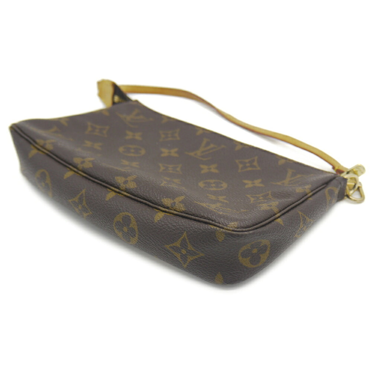 Louis Vuitton Brown Monogram Leather Pochette Pouch (Pre-Owned)