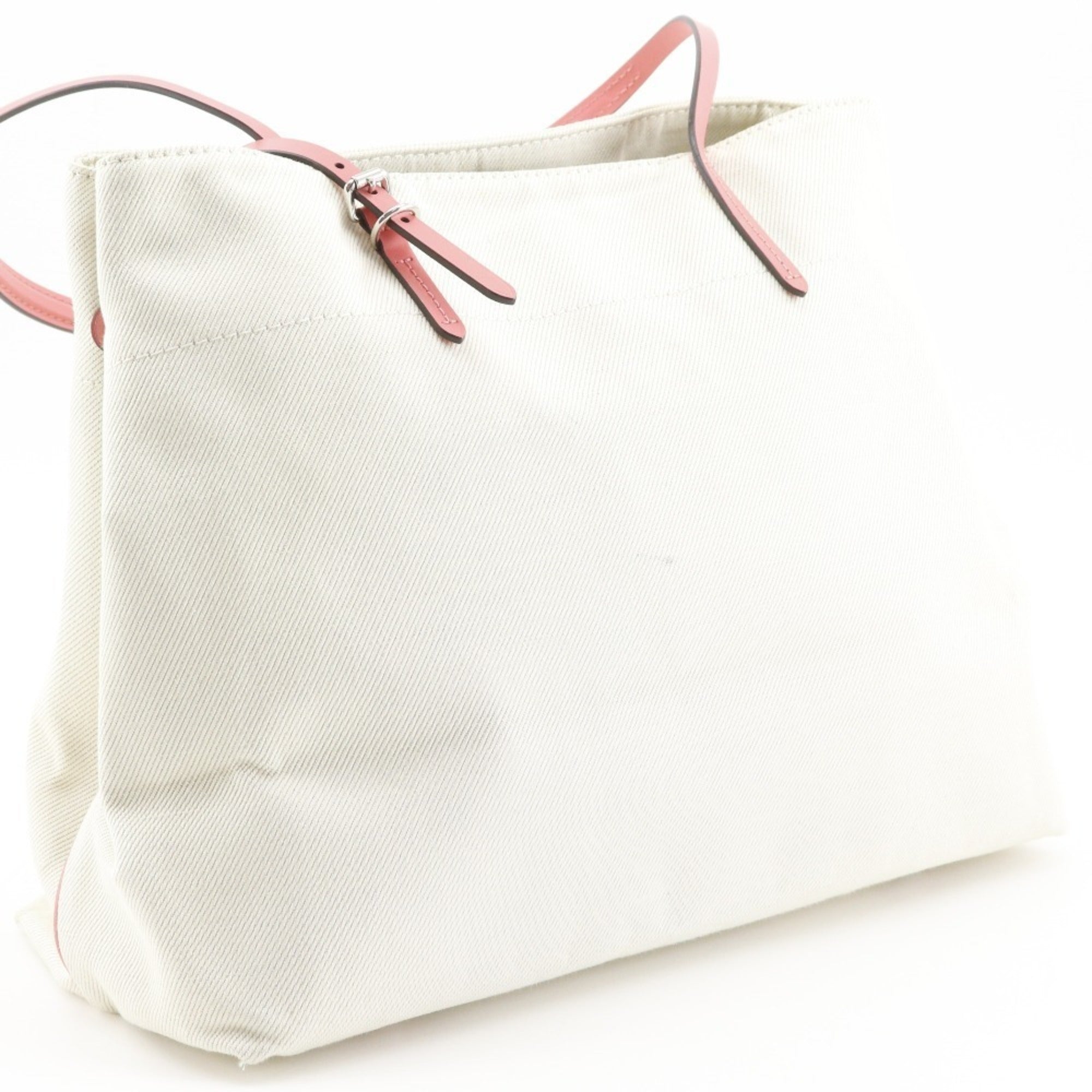 Louis Vuitton Corail Ivory Pink White Canvas Tote Bag (Pre-Owned)