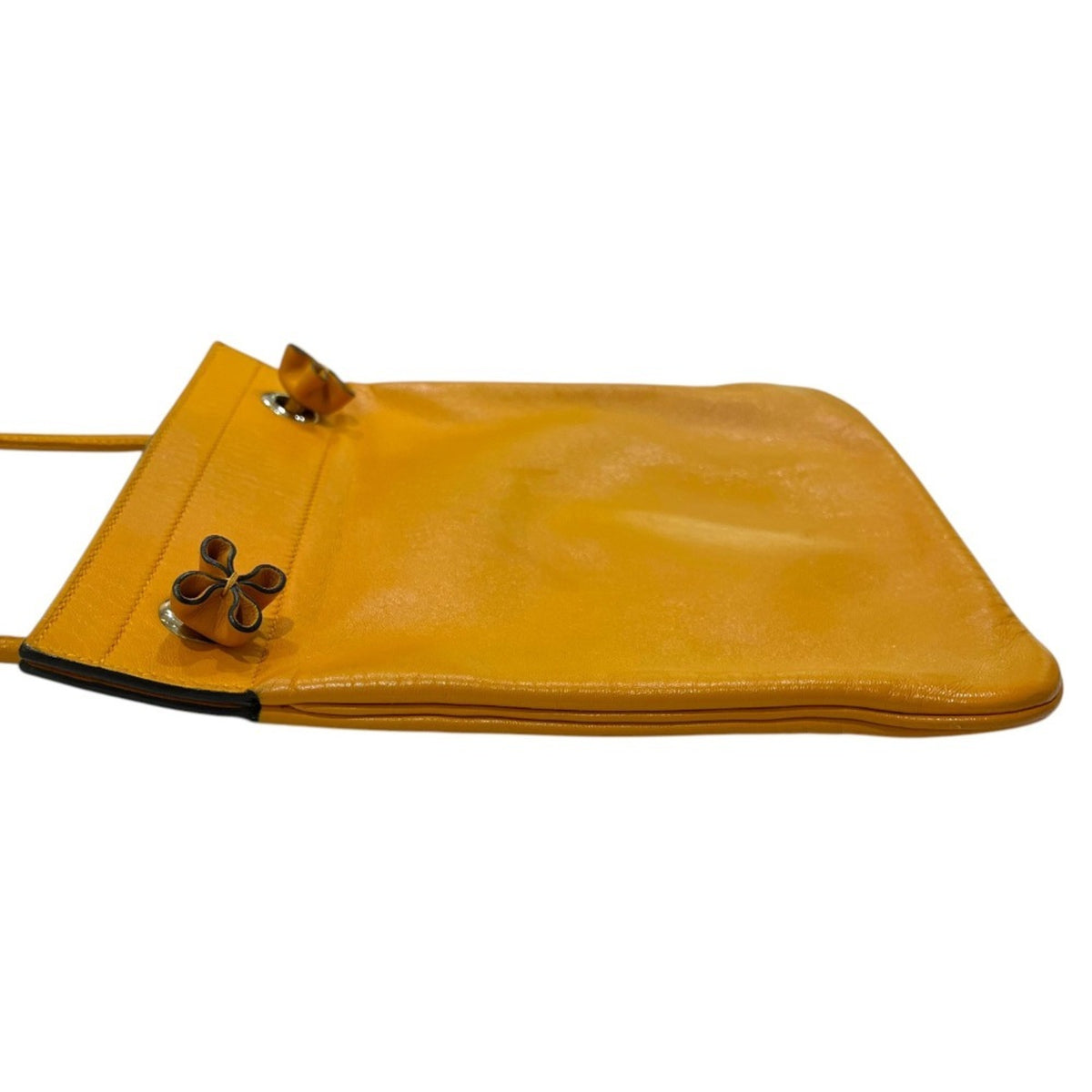 Hermes Yellow Swift Leather Pochette Shoulder Bag (Pre-Owned)