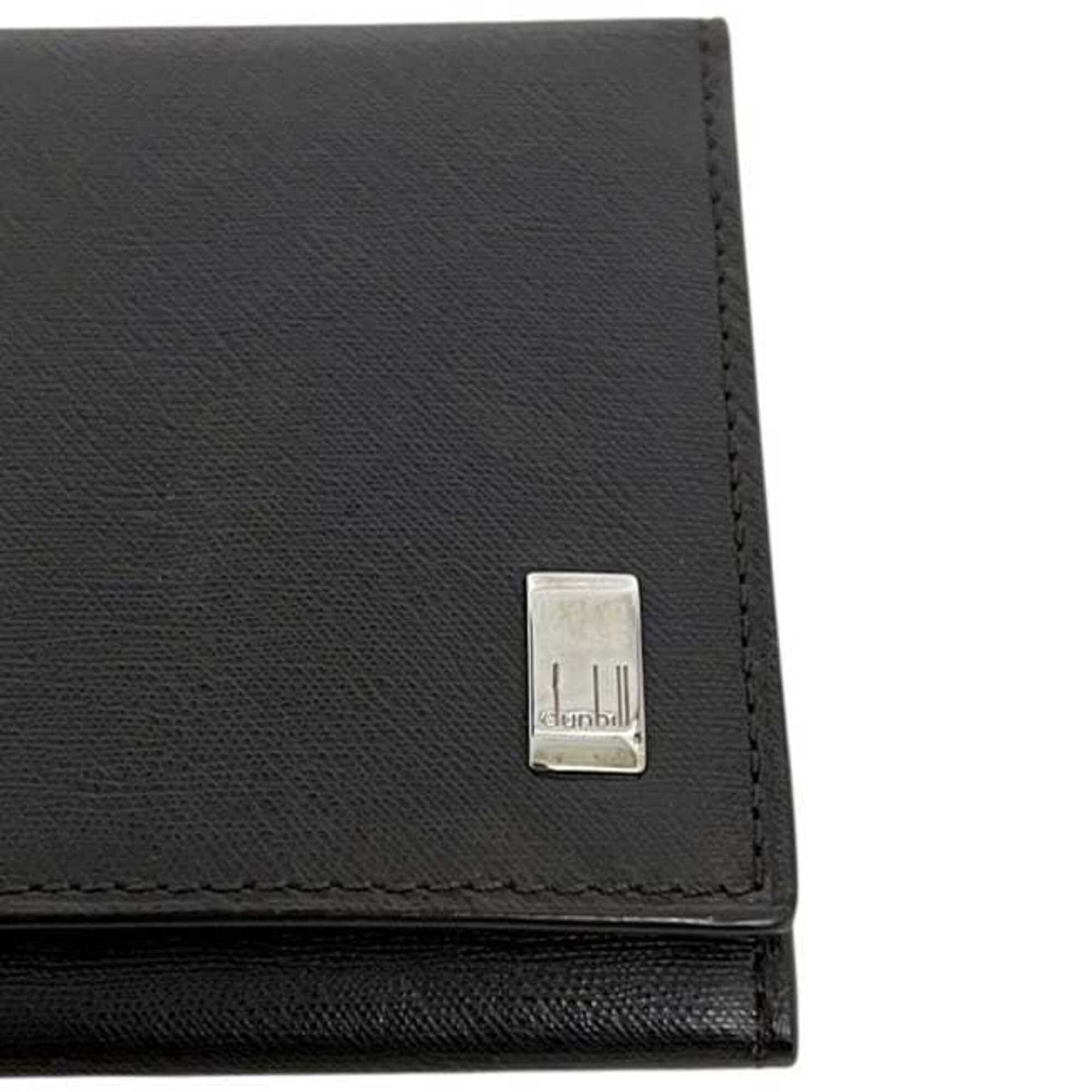 Dunhill Brown Dark Brown Leather Long Wallet (Bi-Fold) (Pre-Owned)