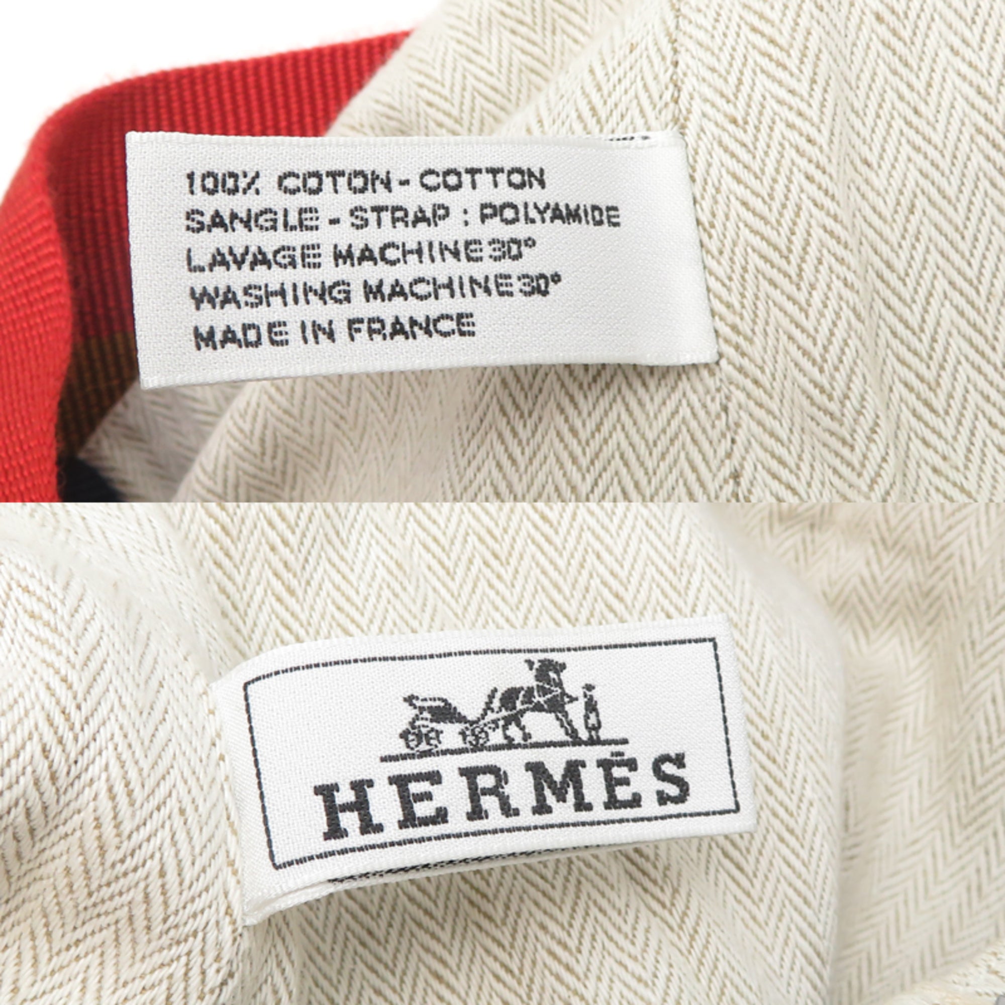 Hermes Beige Cotton Shoulder Bag (Pre-Owned)