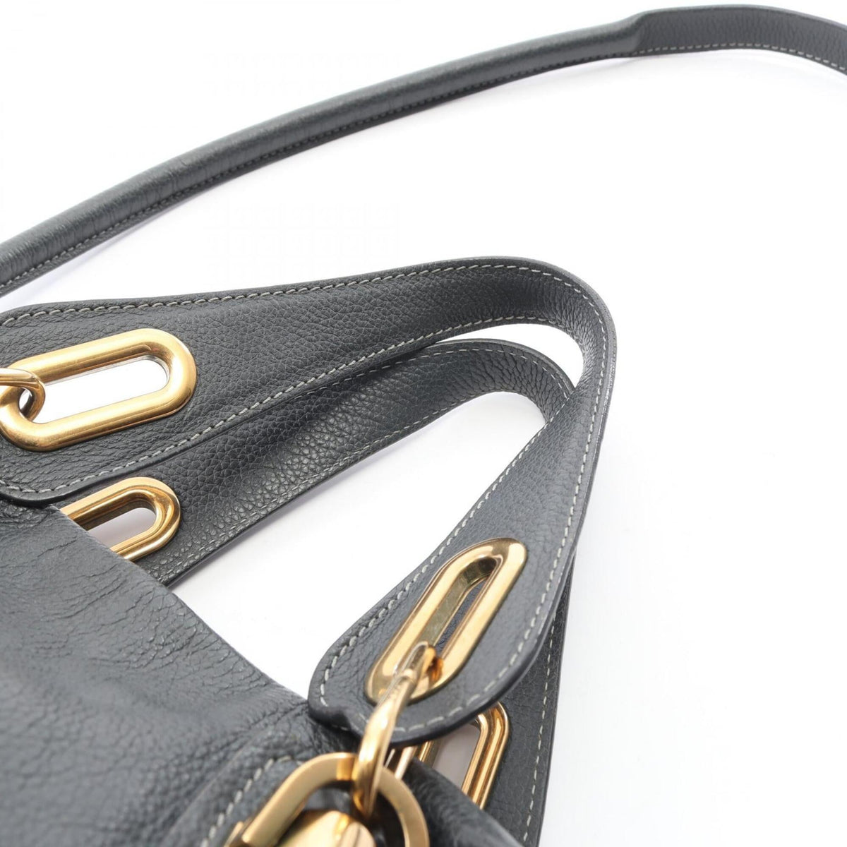 Chloé Gray Leather Handbag (Pre-Owned)