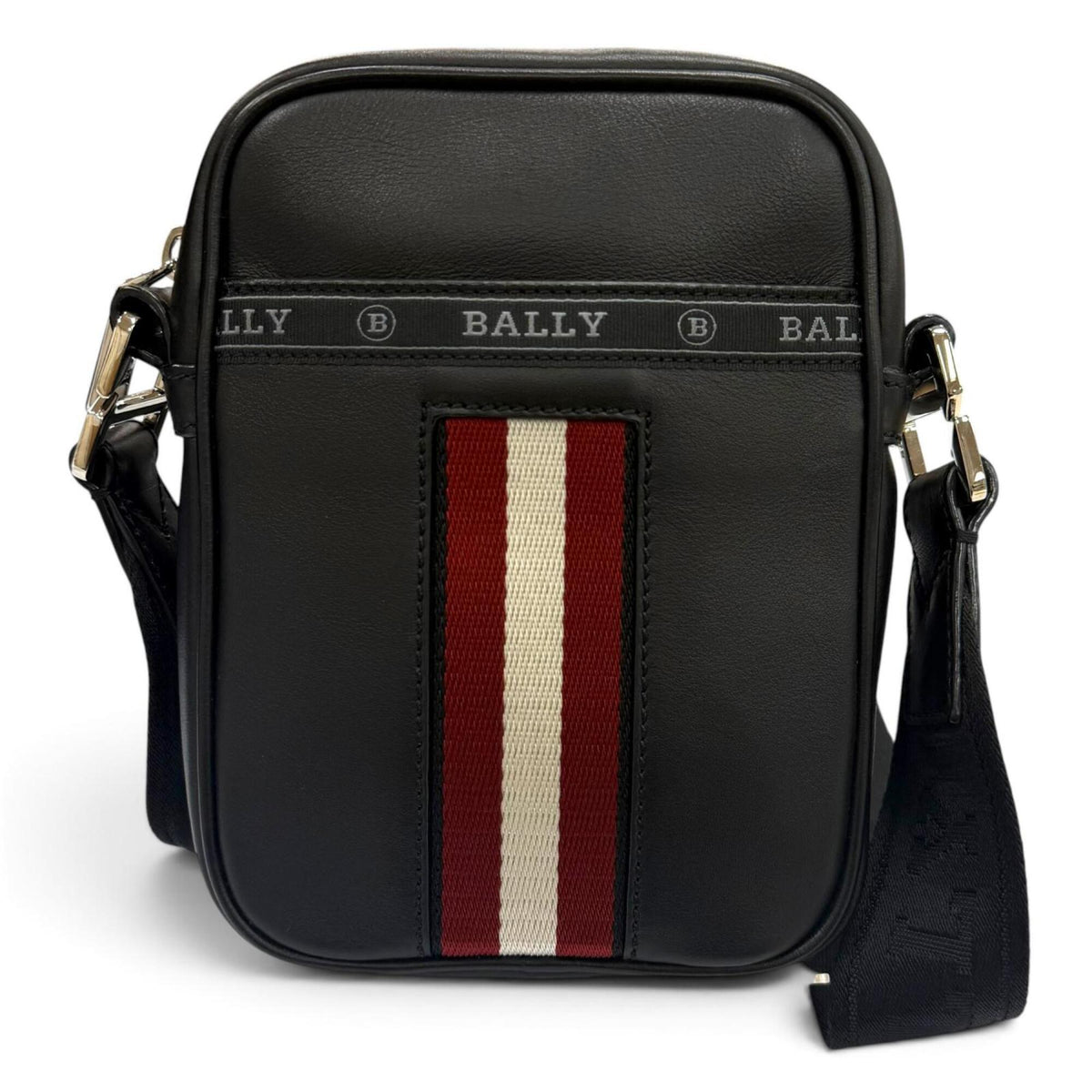 Bally Black Leather Crossbody Bag Shoulder Bag (Pre-Owned)