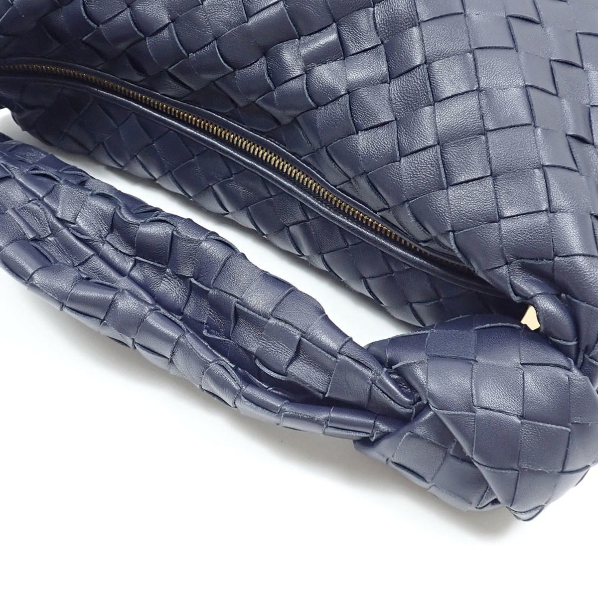 Bottega Veneta Navy Leather Shoulder Bag (Pre-Owned)