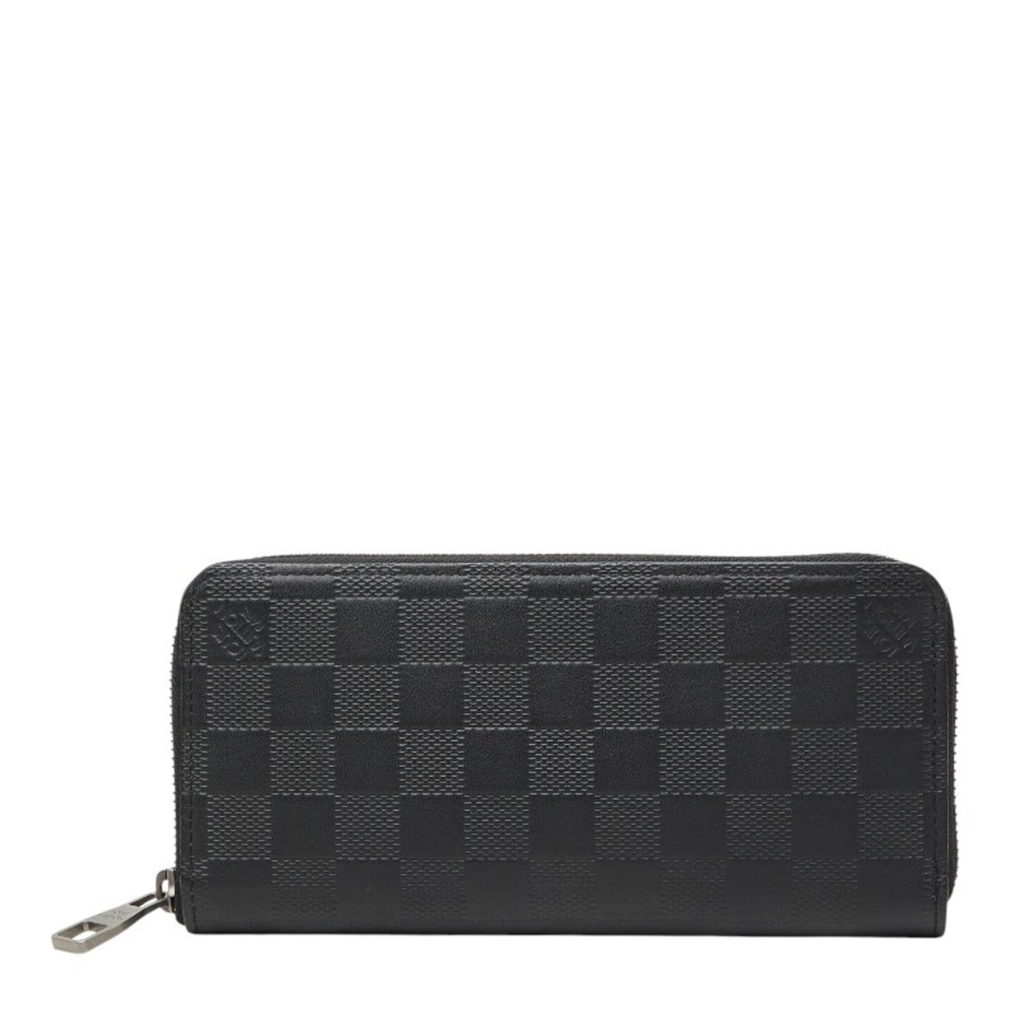 Louis Vuitton Black Onyx Leather Long Wallet (Bi-Fold) (Pre-Owned)