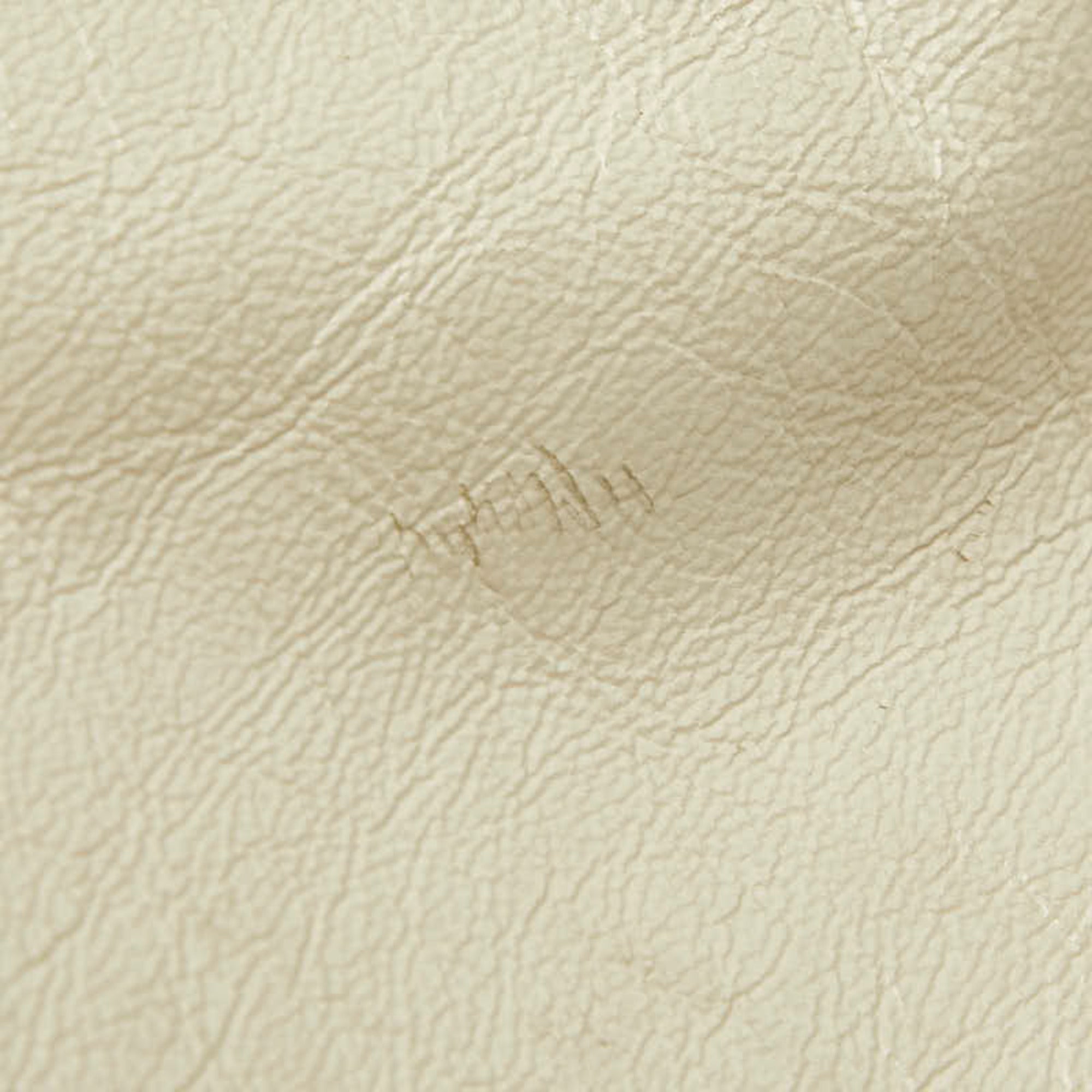 Gucci Beige White Canvas Leather Shoulder Bag Tote Bag (Pre-Owned)