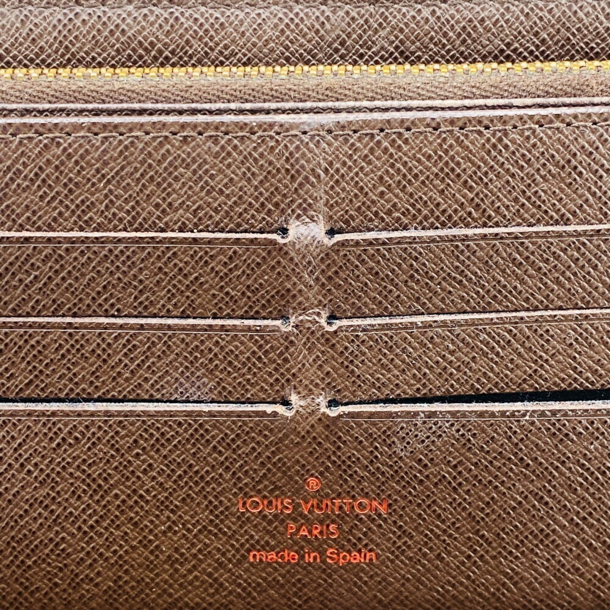 Louis Vuitton Brown Leather Long Wallet (Bi-Fold) (Pre-Owned)