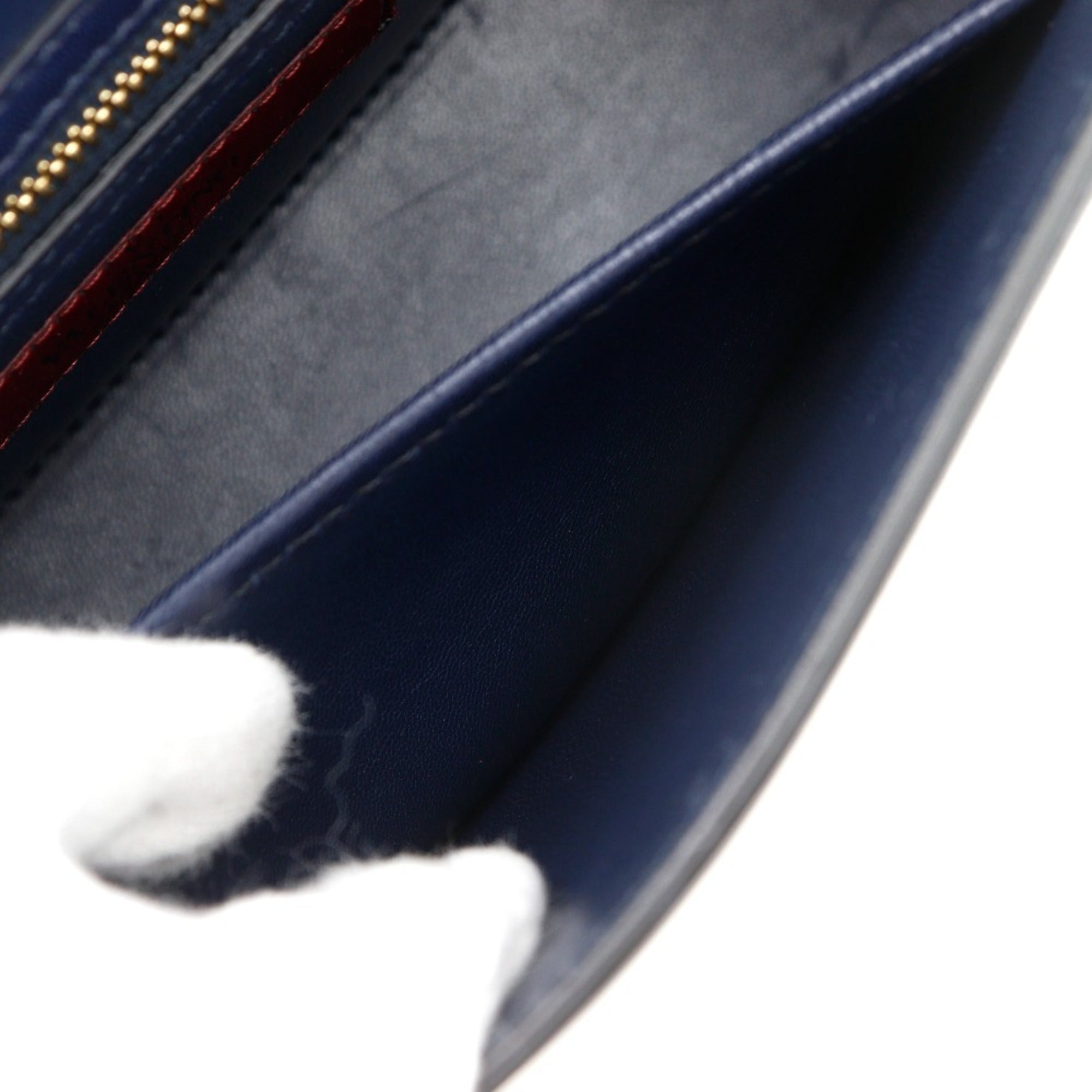 Valentino Garavani Navy Leather Shoulder Bag (Pre-Owned)