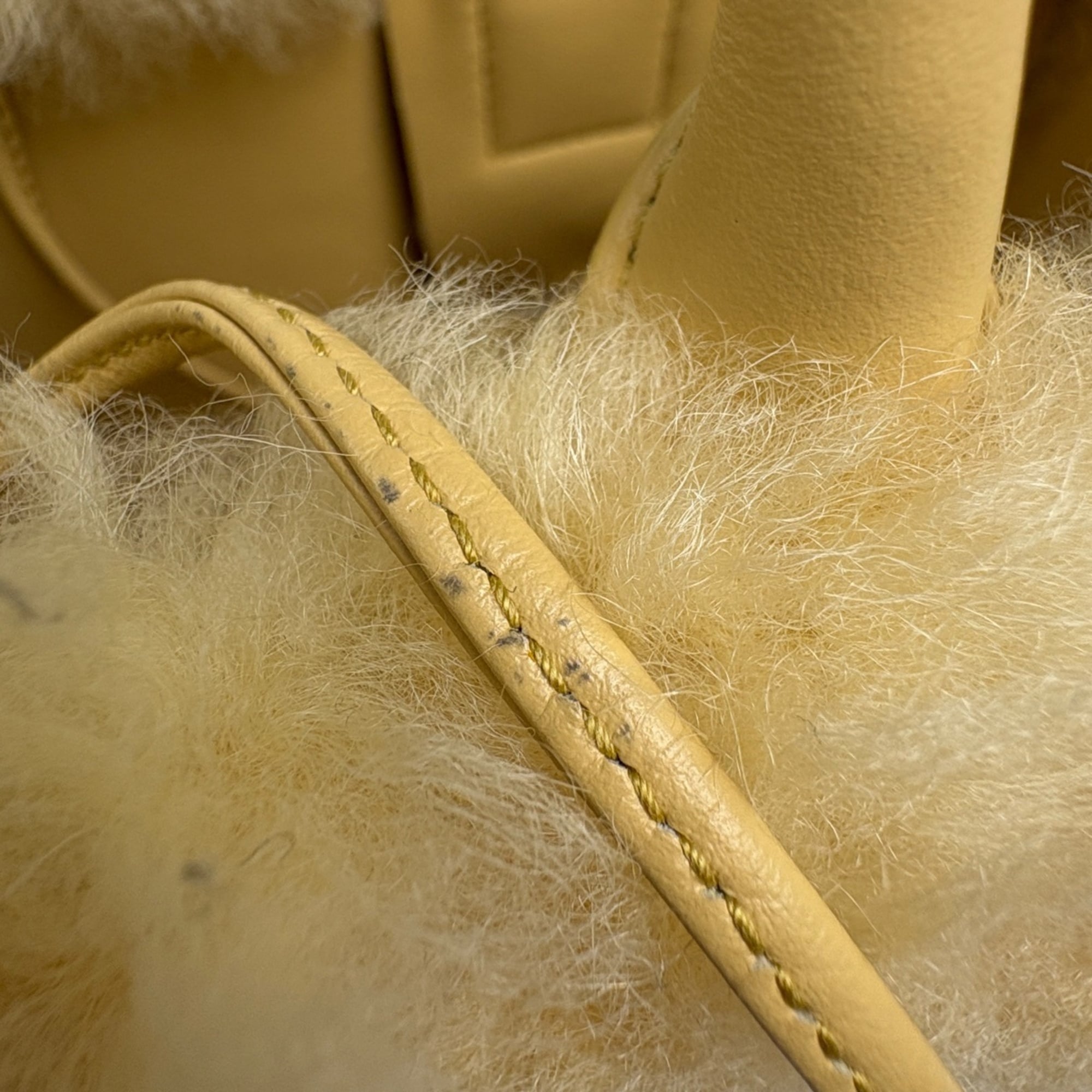 Bottega Veneta Intrecciato Yellow Leather Tote Bag (Pre-Owned)