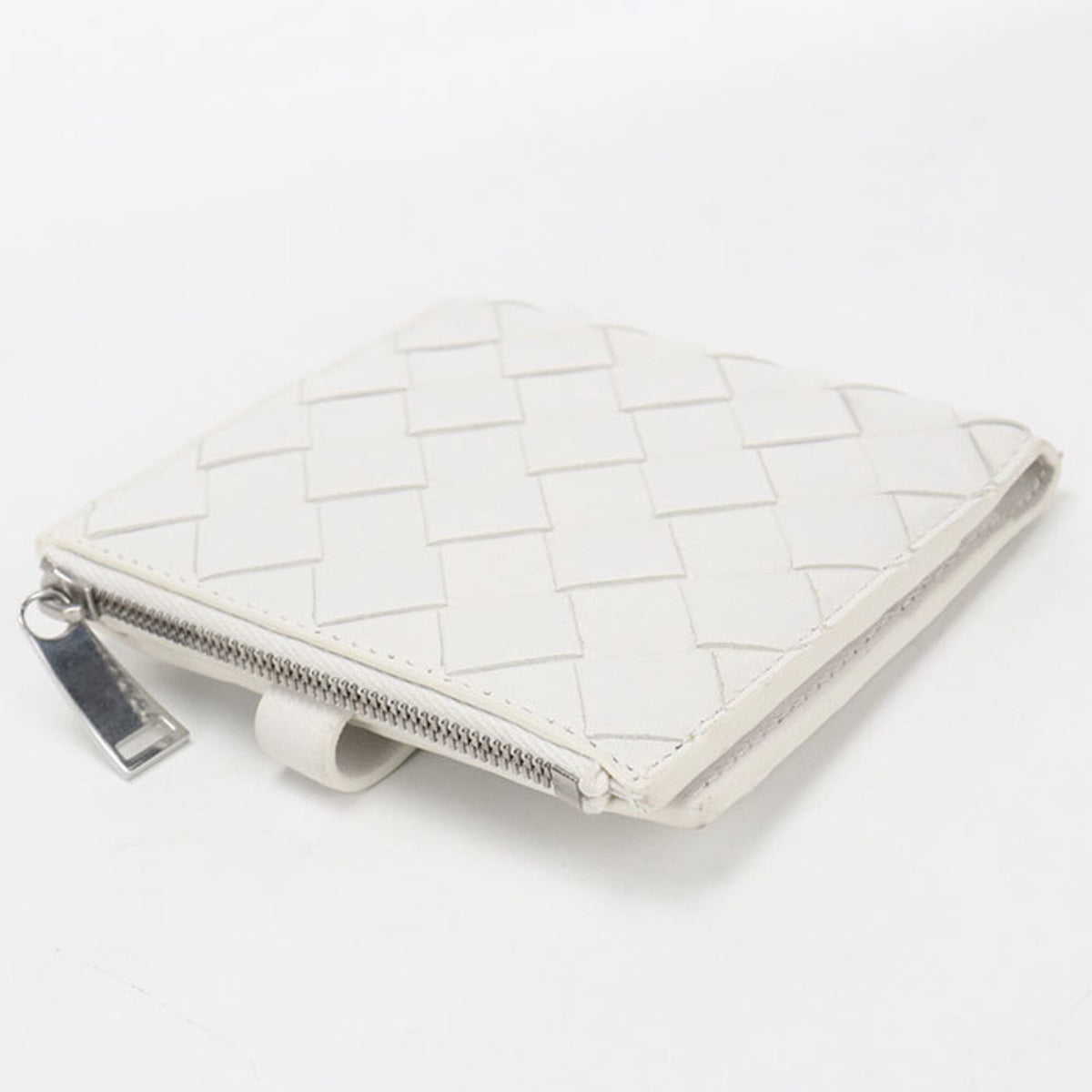 Bottega Veneta White Leather Wallet (Bi-Fold) (Pre-Owned)