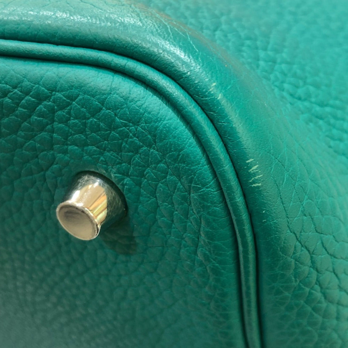 Hermes Picotin Green Taurillon Clemence Leather Handbag (Pre-Owned)