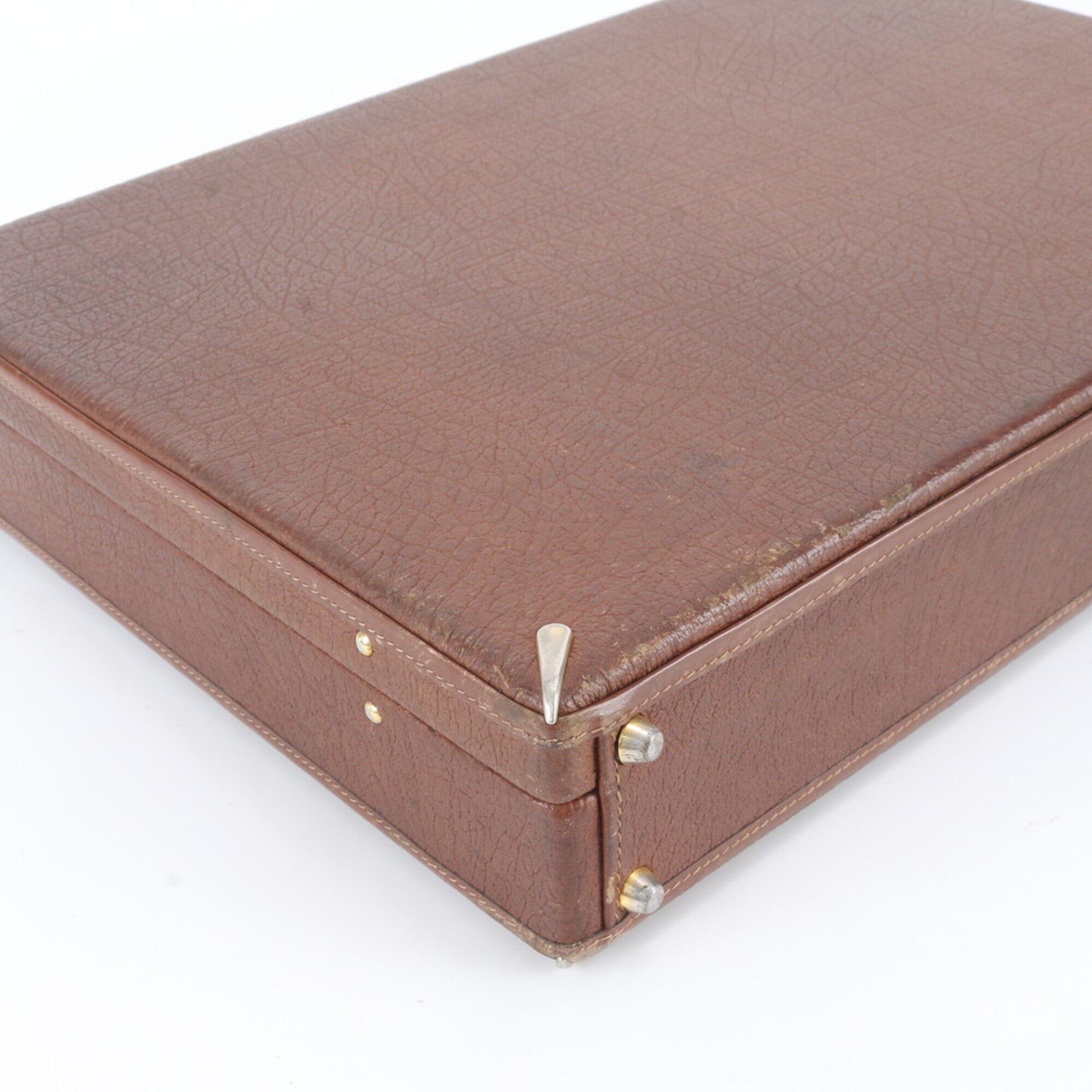 Gucci Brown Leather Attaché Case (Pre-Owned)