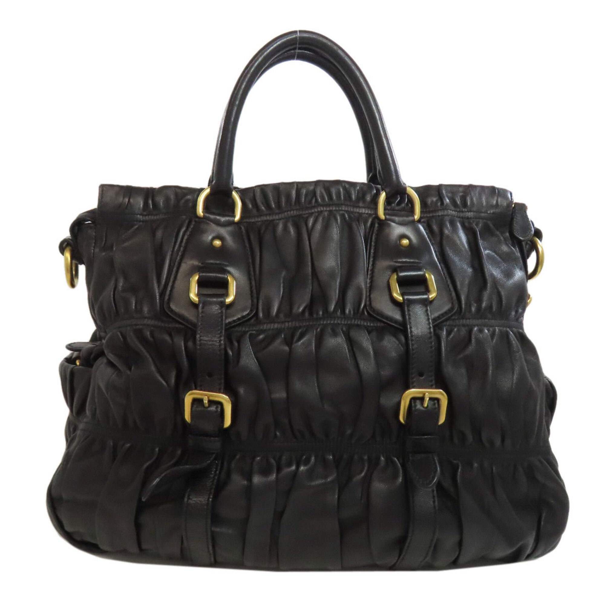 Prada Black Leather Handbag (Pre-Owned)