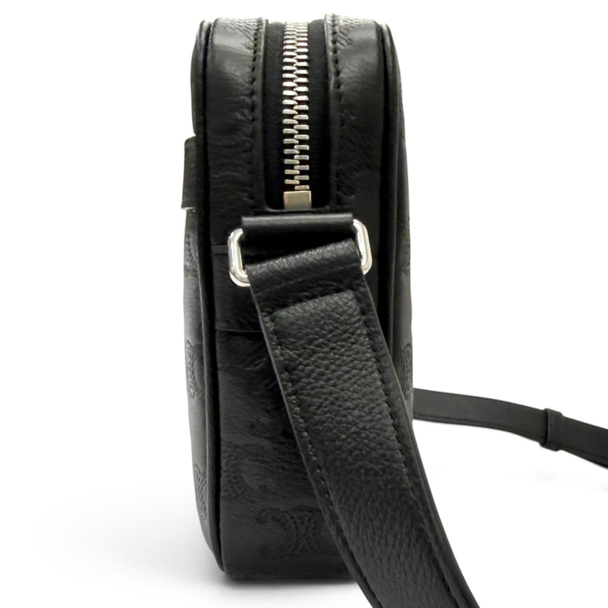 Celine Black Leather Messenger Bag Shoulder Bag (Pre-Owned)