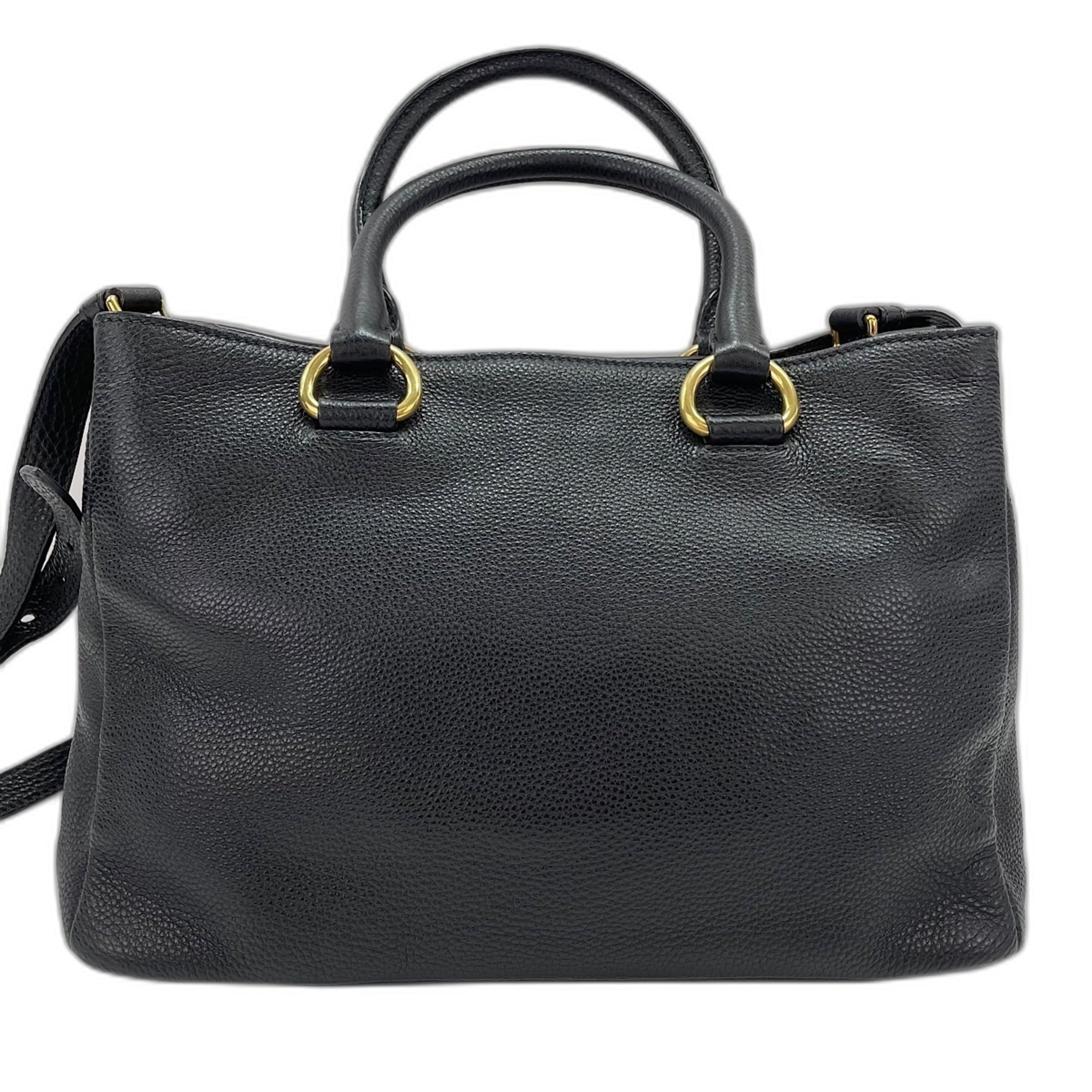 Prada Black Leather Handbag (Pre-Owned)