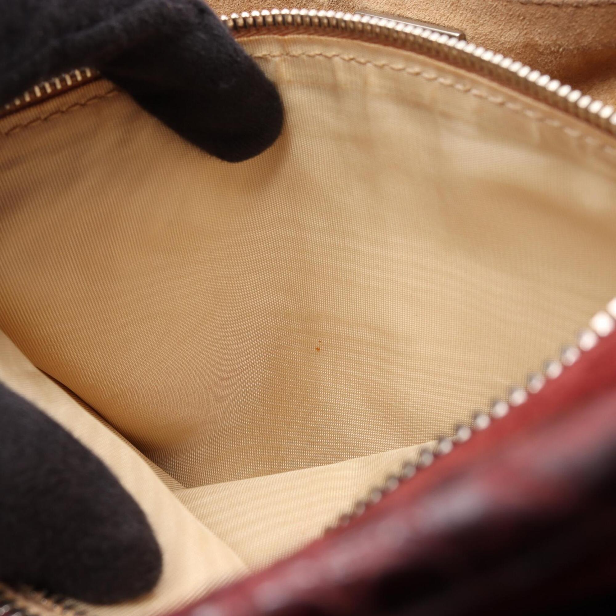Loewe Bordeaux Suede Leather Handbag (Pre-Owned)