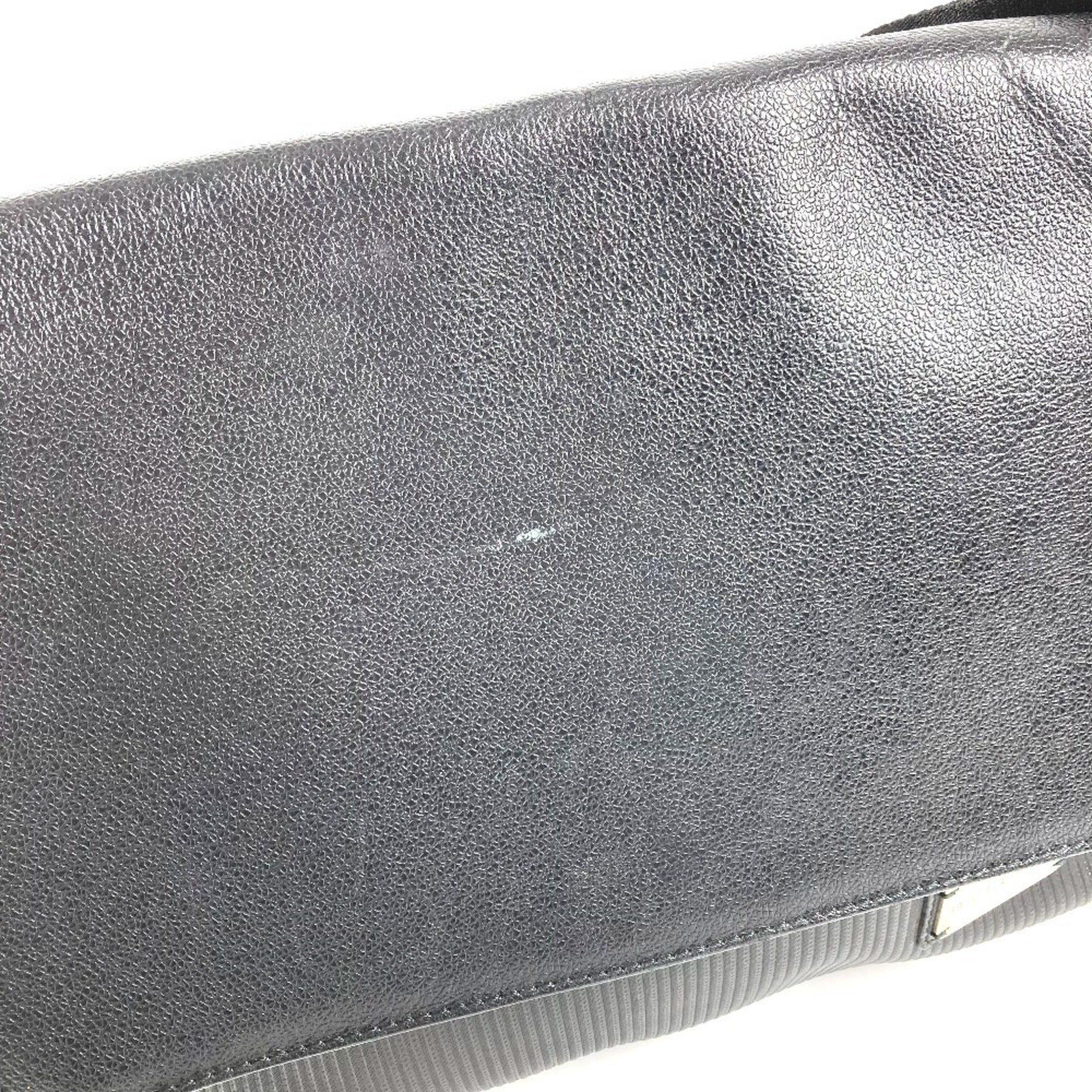 Bvlgari Black Pvc Leather Messenger Bag Shoulder Bag (Pre-Owned)