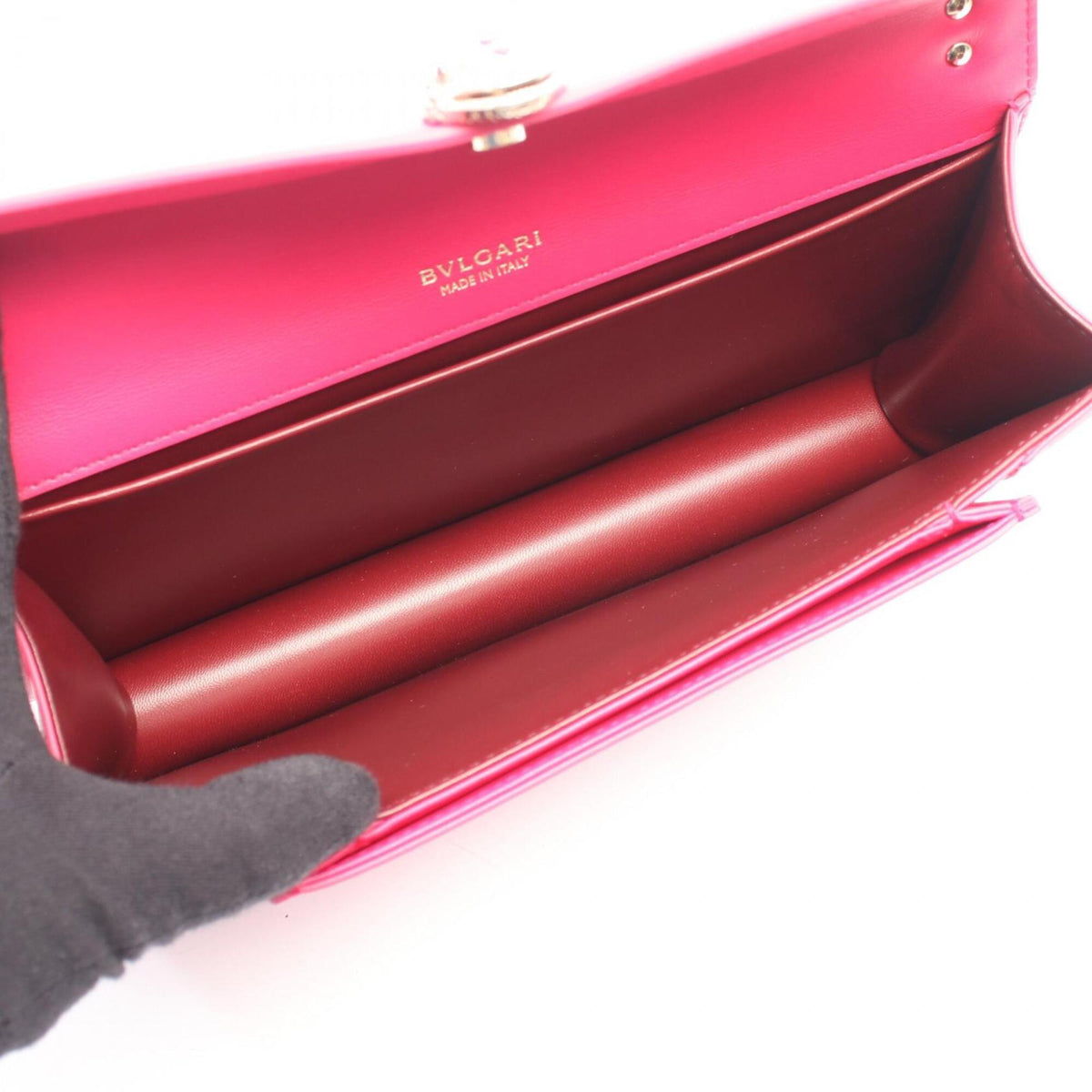 Bvlgari Pink Leather Handbag (Pre-Owned)