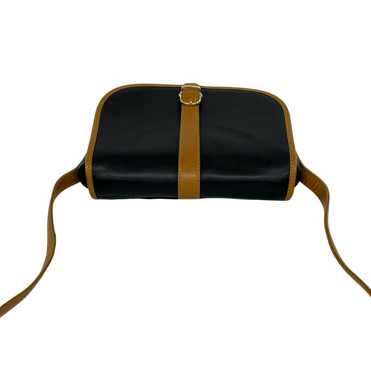 Celine Black Brown Leather Pochette Shoulder Bag (Pre-Owned)