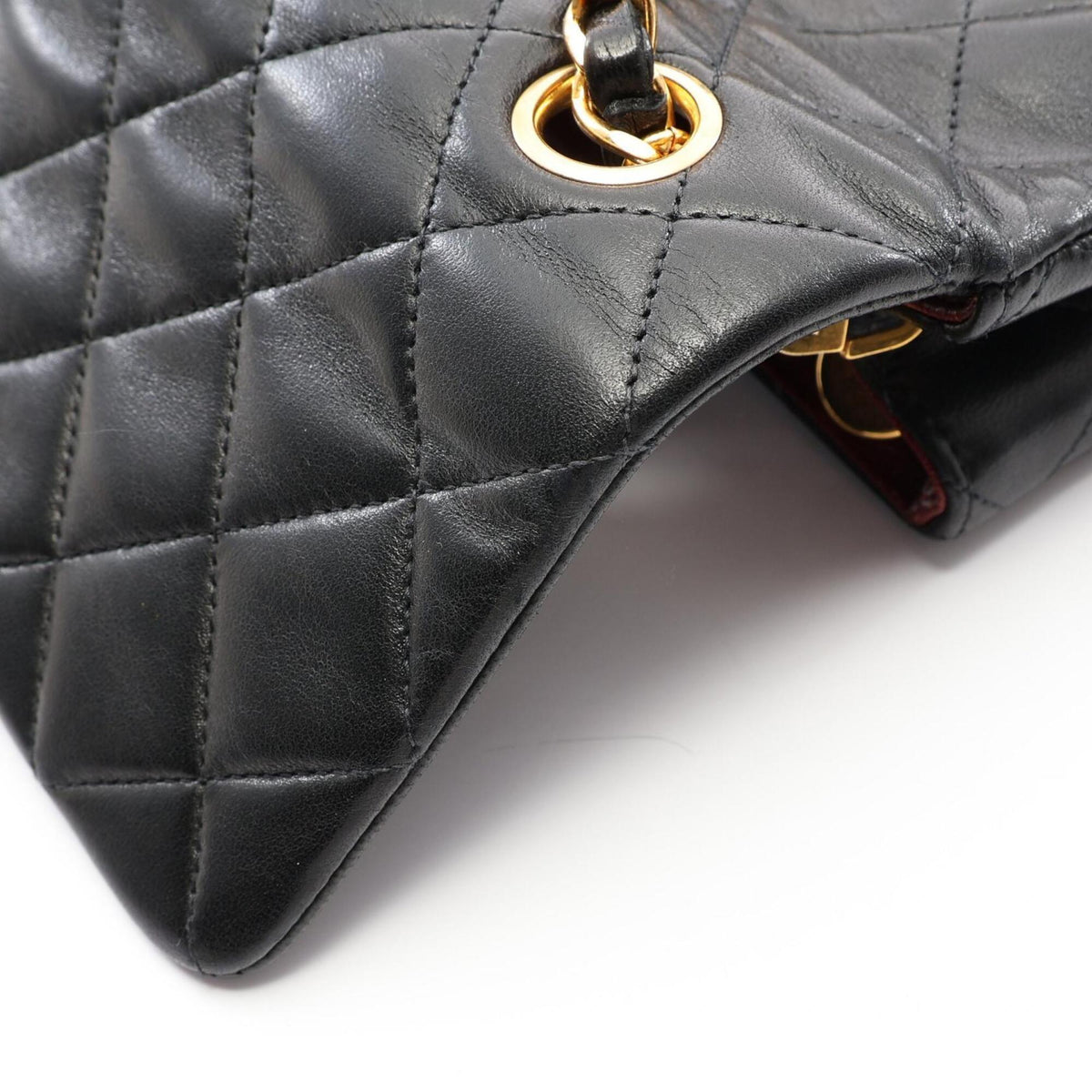 Chanel Black Leather Handbag Shoulder Bag (Pre-Owned)