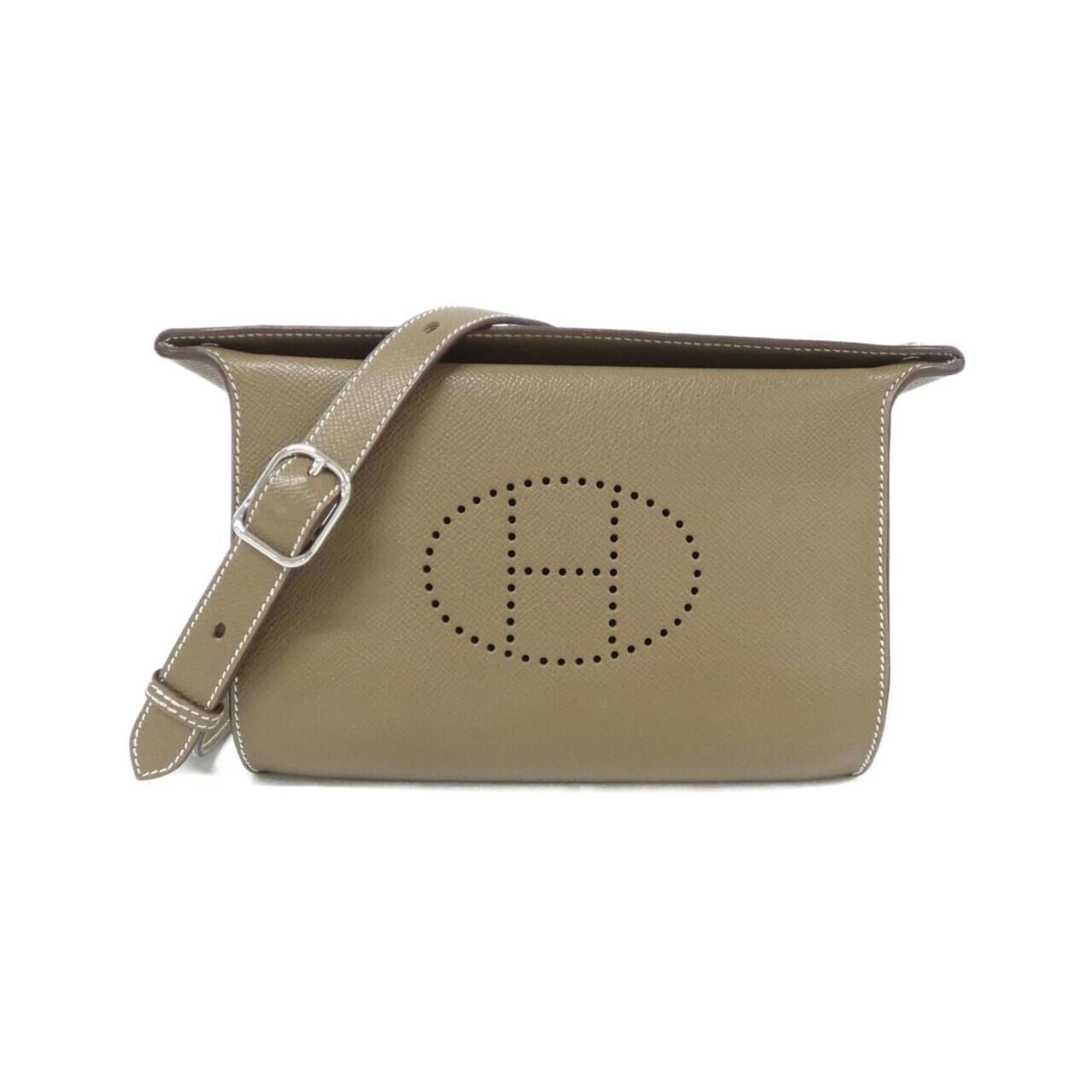 Hermes Beige Etoupe Gray Epsom Leather Shoulder Bag (Pre-Owned)