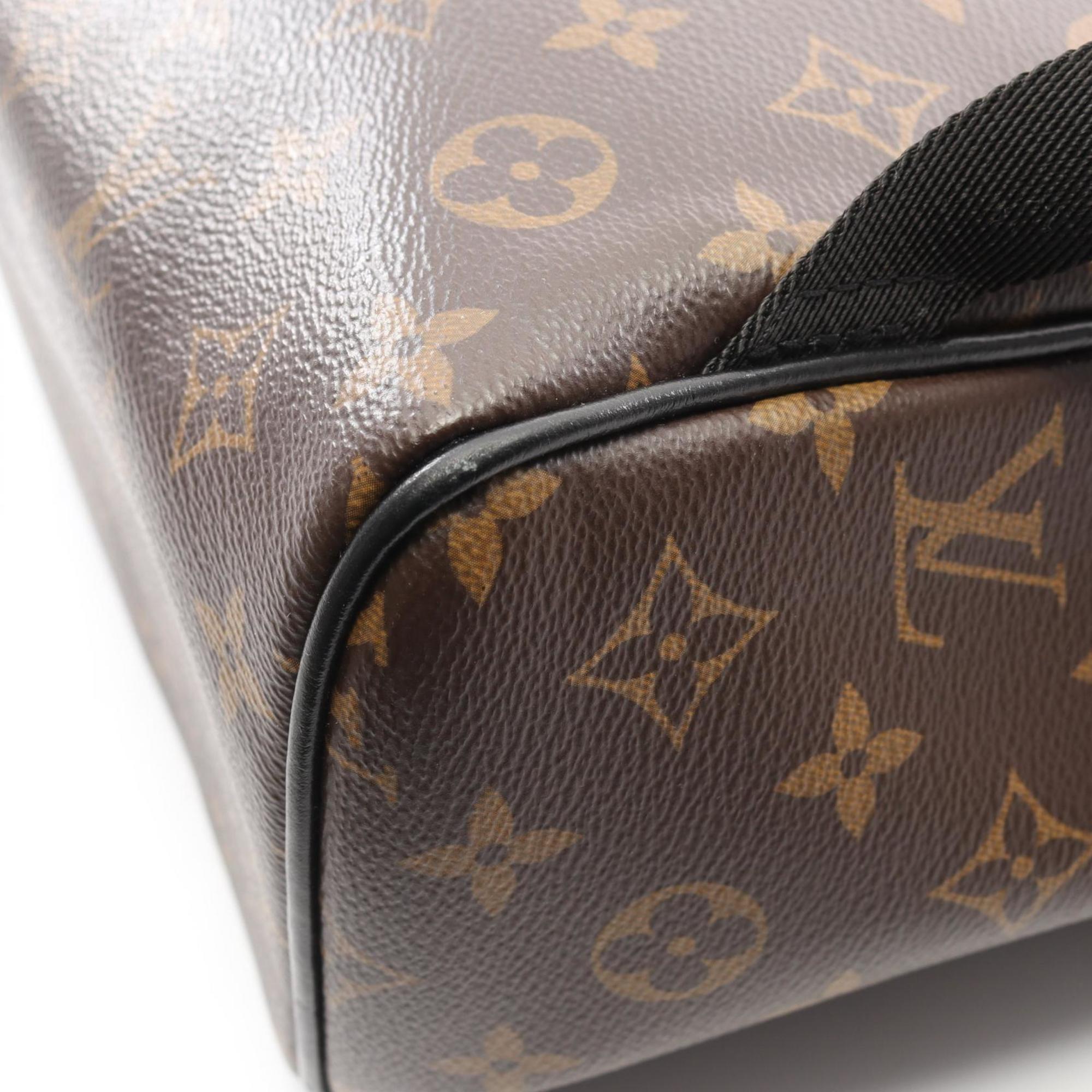 Louis Vuitton Black Brown Monogram Macassar Coated Canvas Leather Backpack (Pre-Owned)