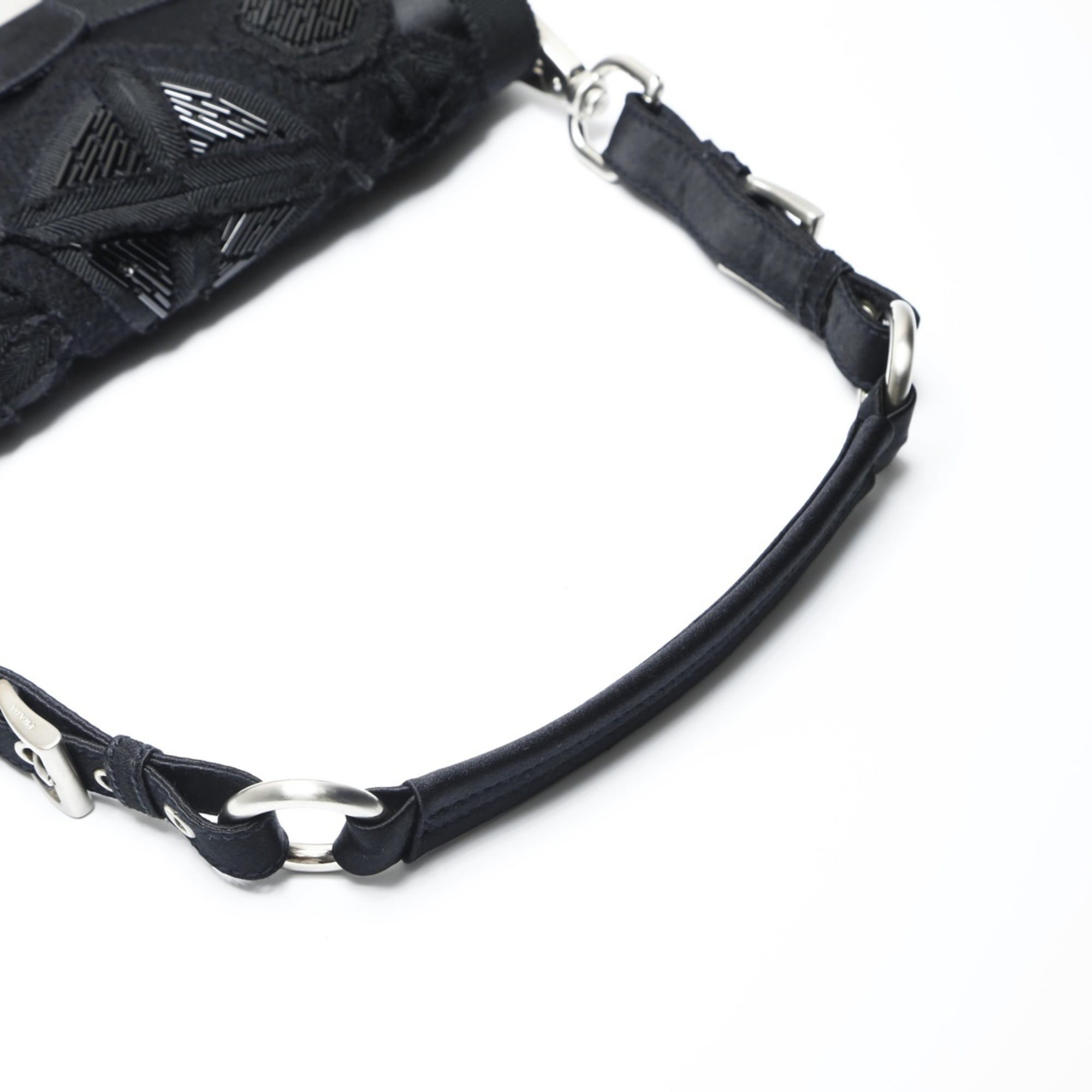 Prada Black Satin Beads Shoulder Bag (Pre-Owned)