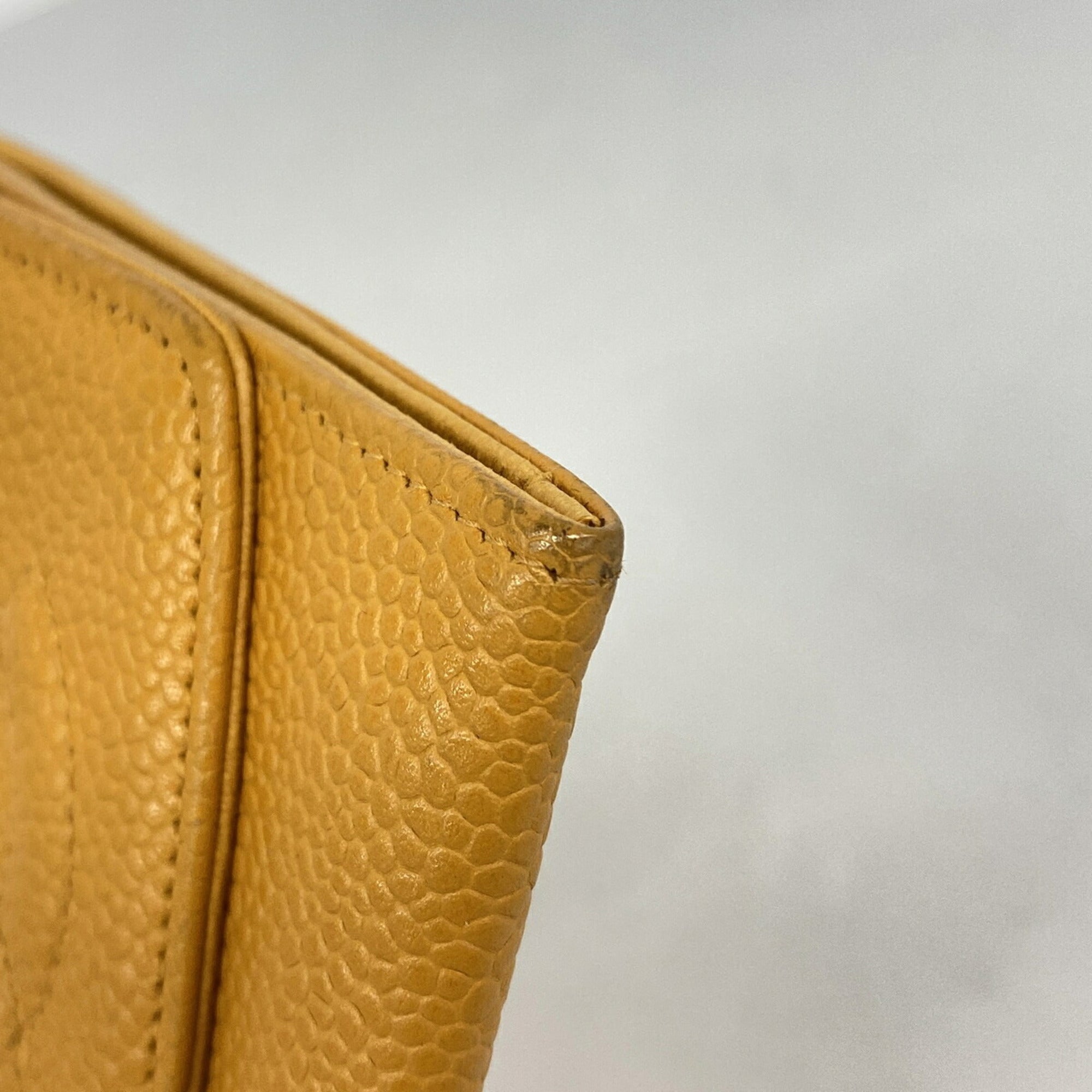 Chanel Orange Grained Calfskin Coin Purse/Coin Case (Pre-Owned)