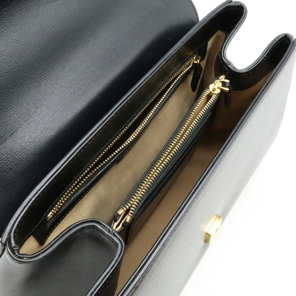 Gucci Black Leather Handbag Shoulder Bag (Pre-Owned)