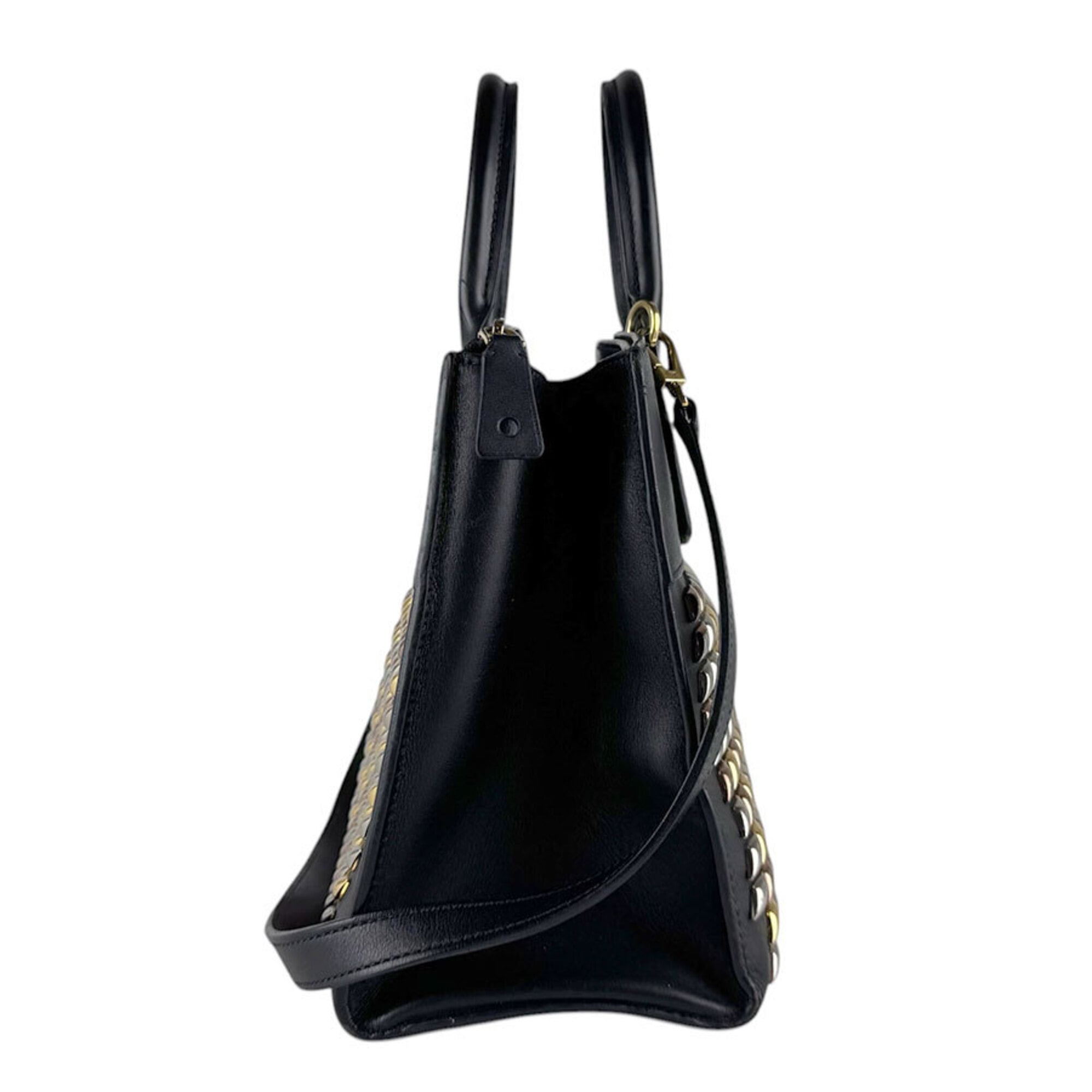Louis Vuitton Black Leather Handbag Shoulder Bag (Pre-Owned)