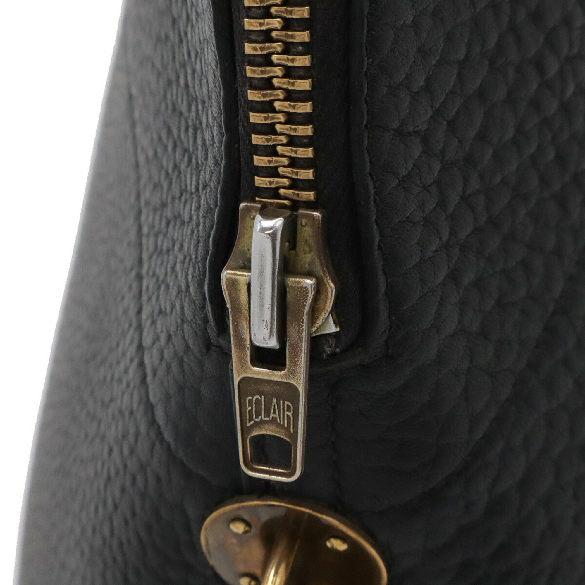 Hermes Bolide Black Fjord Leather Handbag Shoulder Bag (Pre-Owned)