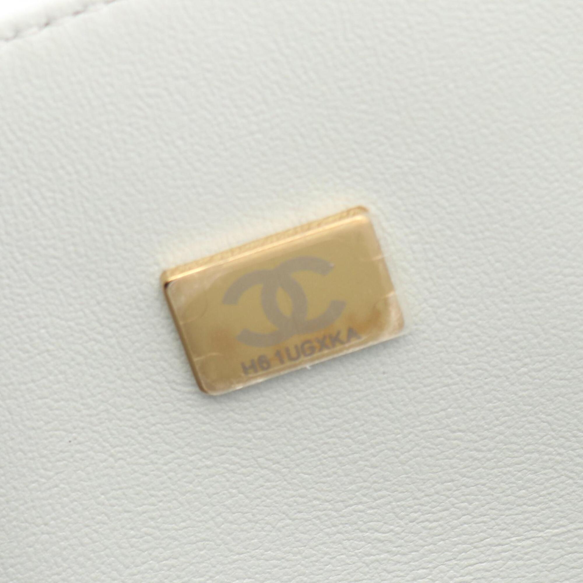 Chanel Blue Grained Calfskin Handbag Shoulder Bag (Pre-Owned)