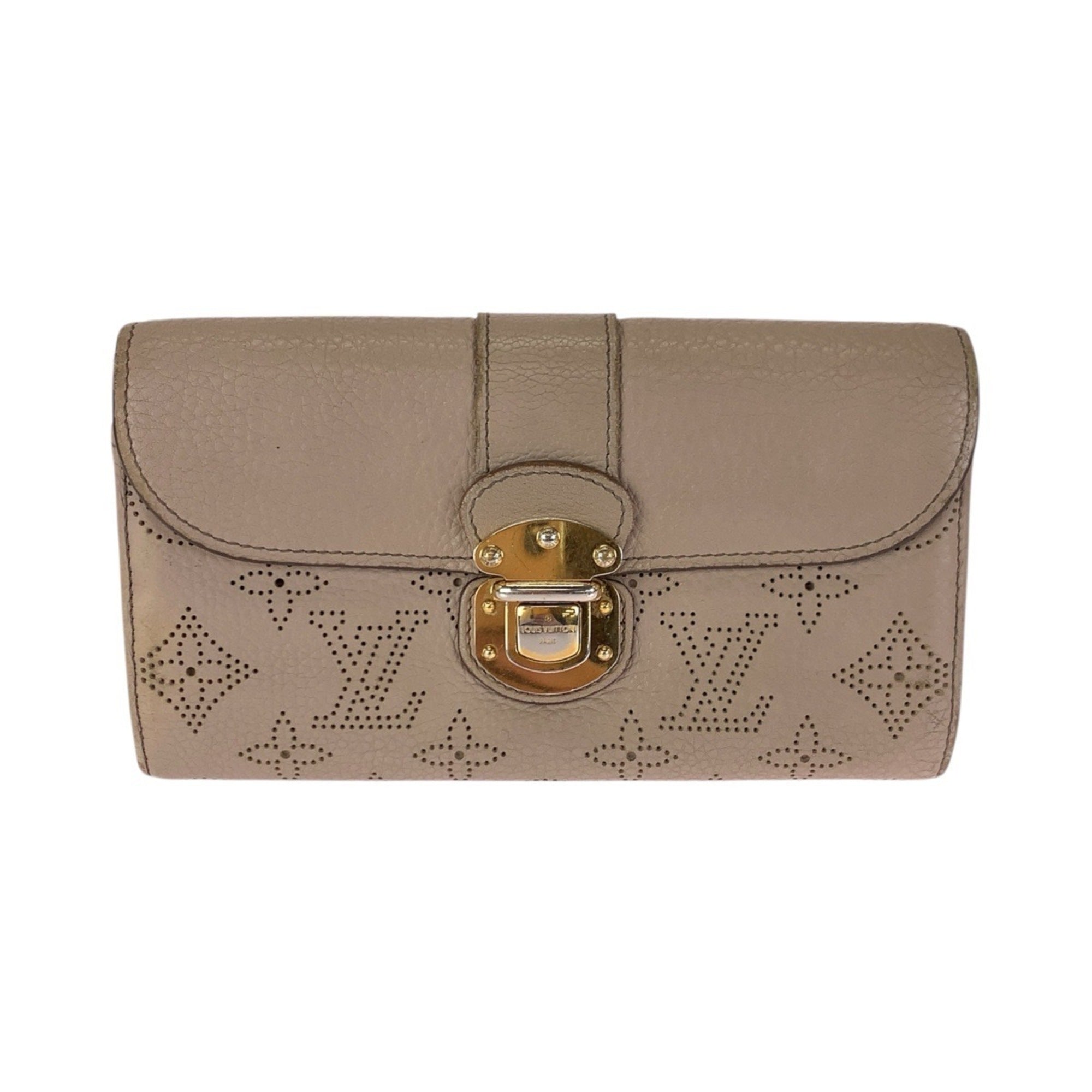 Louis Vuitton Beige Monogram Long Wallet (Bi-Fold) (Pre-Owned)