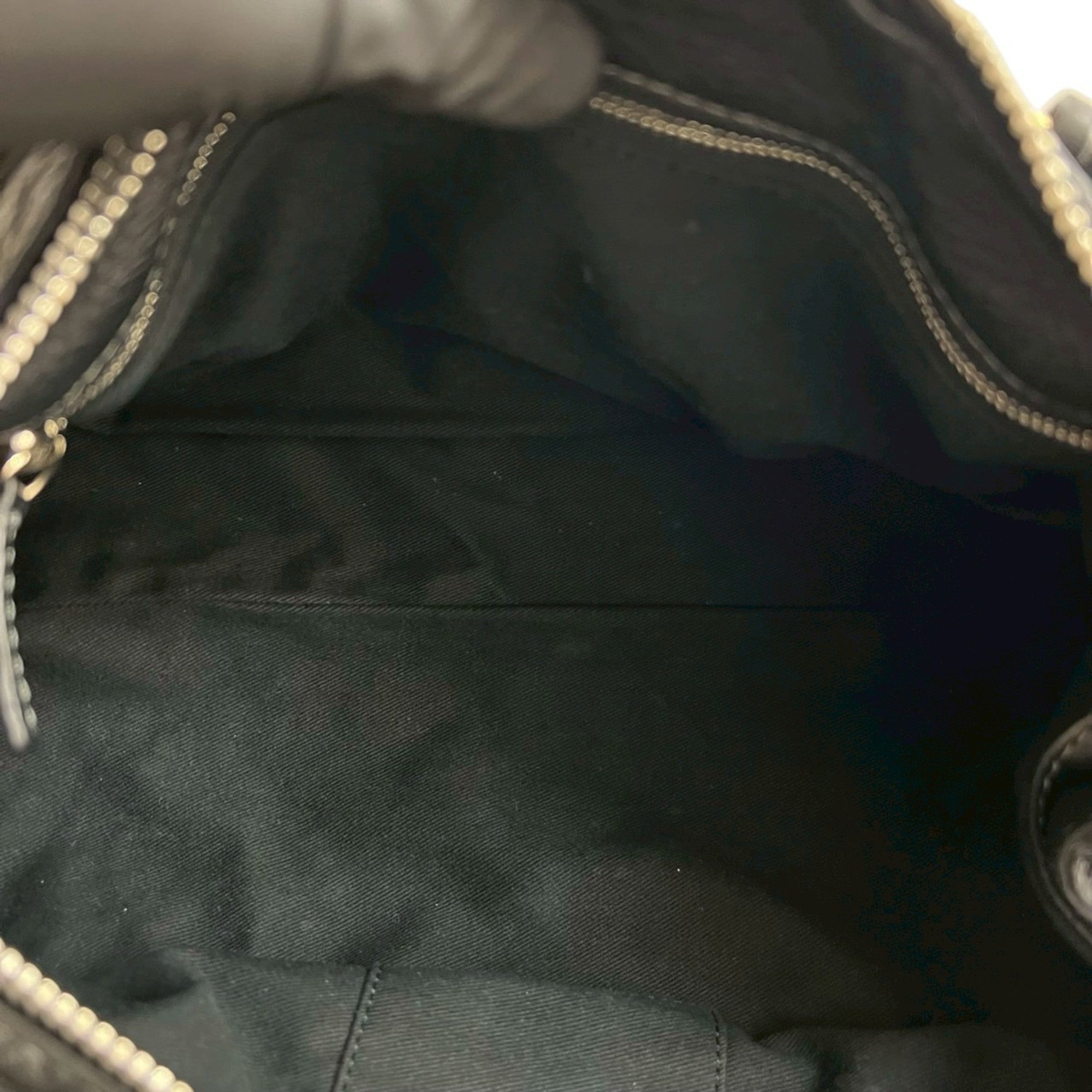 Chloé Black Leather Boston Bag Handbag Tote Bag (Pre-Owned)