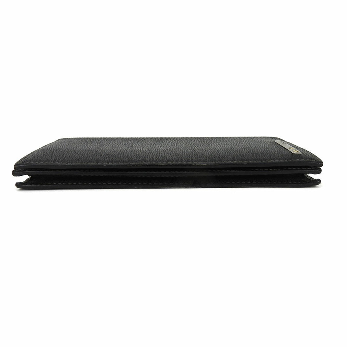 Cartier Santos Black Leather Long Wallet (Bi-Fold) (Pre-Owned)