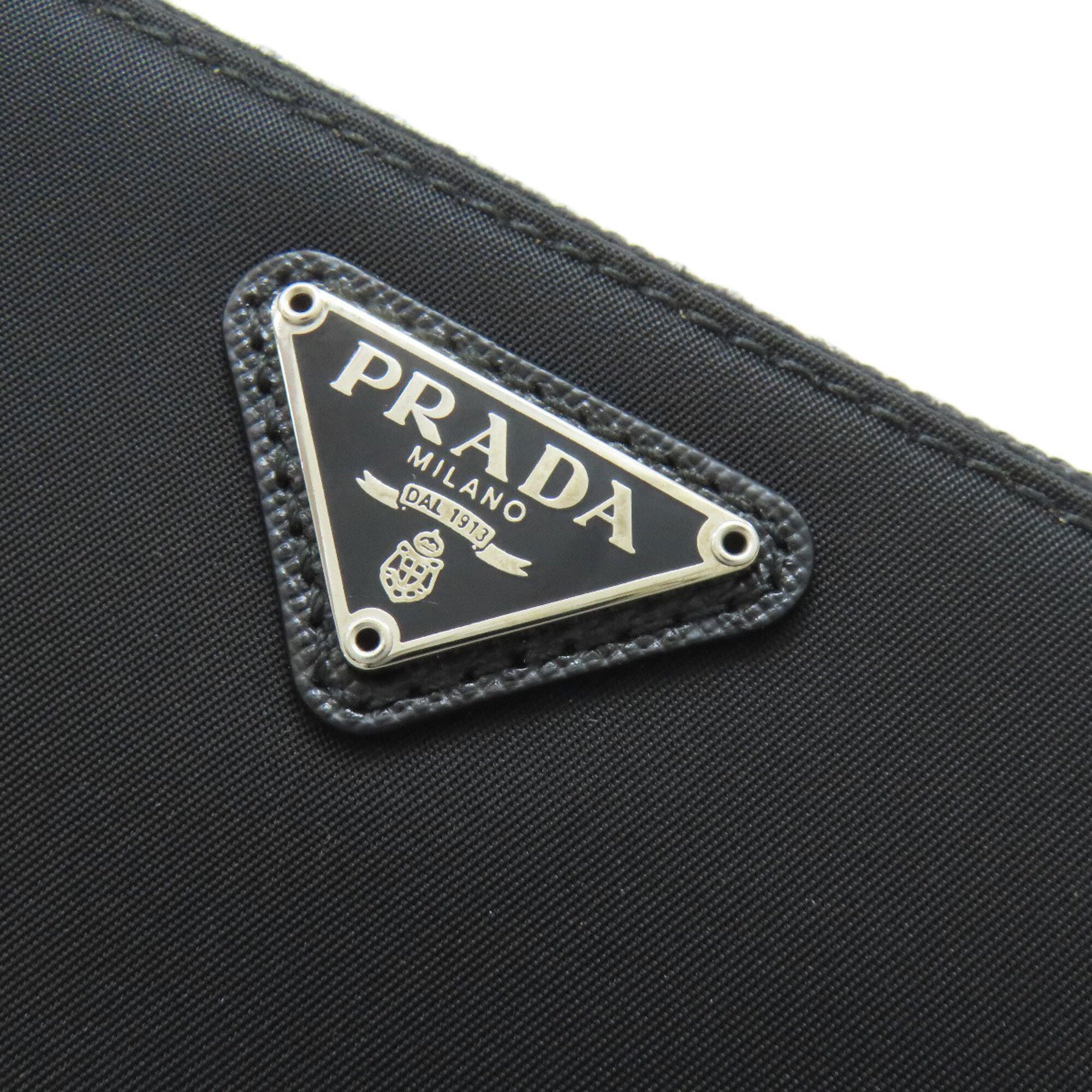 Prada Black Nylon Long Wallet (Bi-Fold) (Pre-Owned)