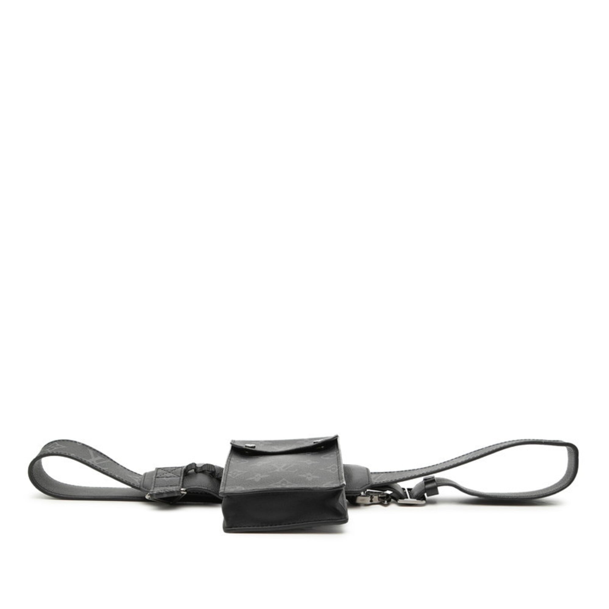 Louis Vuitton Black Pvc Leather Fanny Pack Sling Bag (Pre-Owned)