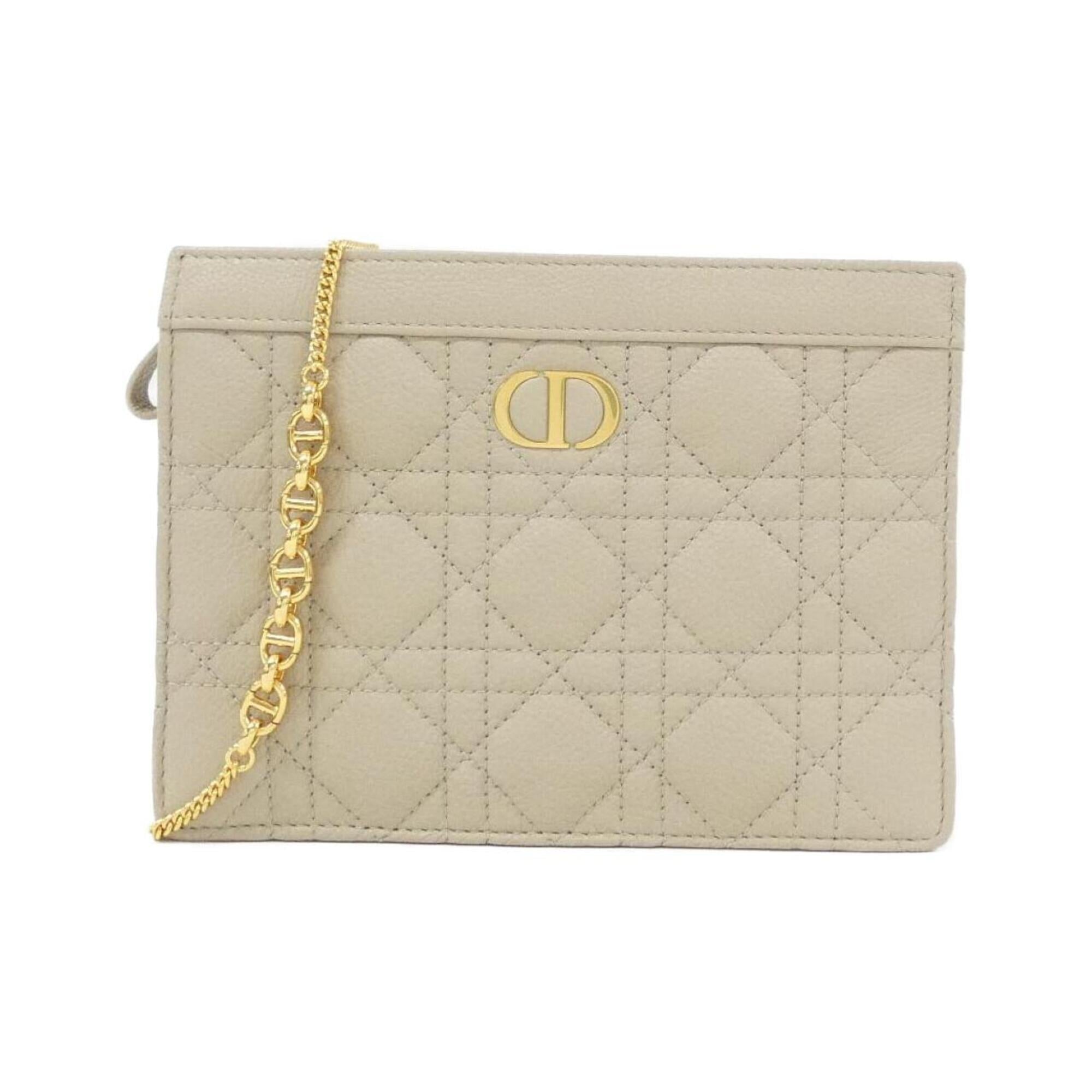 Christian Dior Sand Leather Handbag Pouch Shoulder Bag (Pre-Owned)